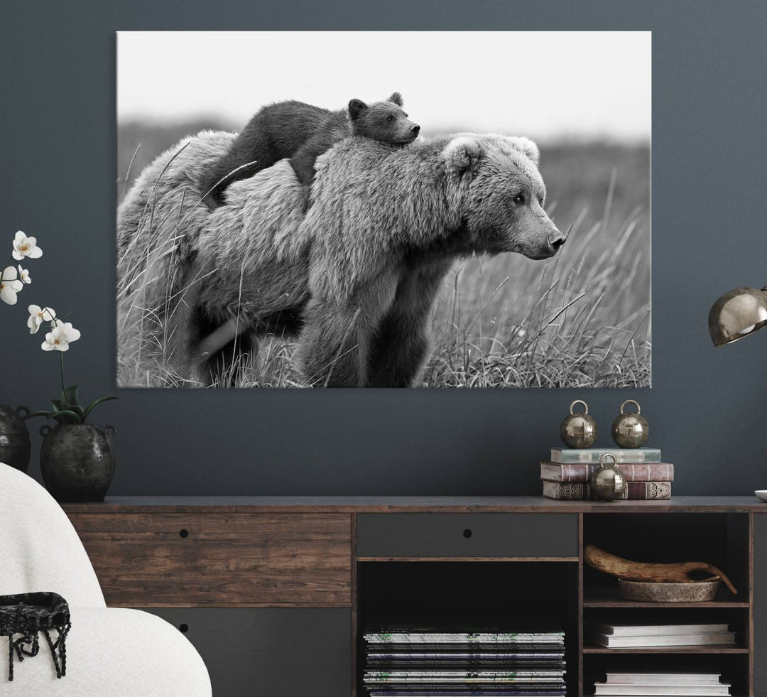 The Bear and Cub Wall Art Canvas is prominently displayed.