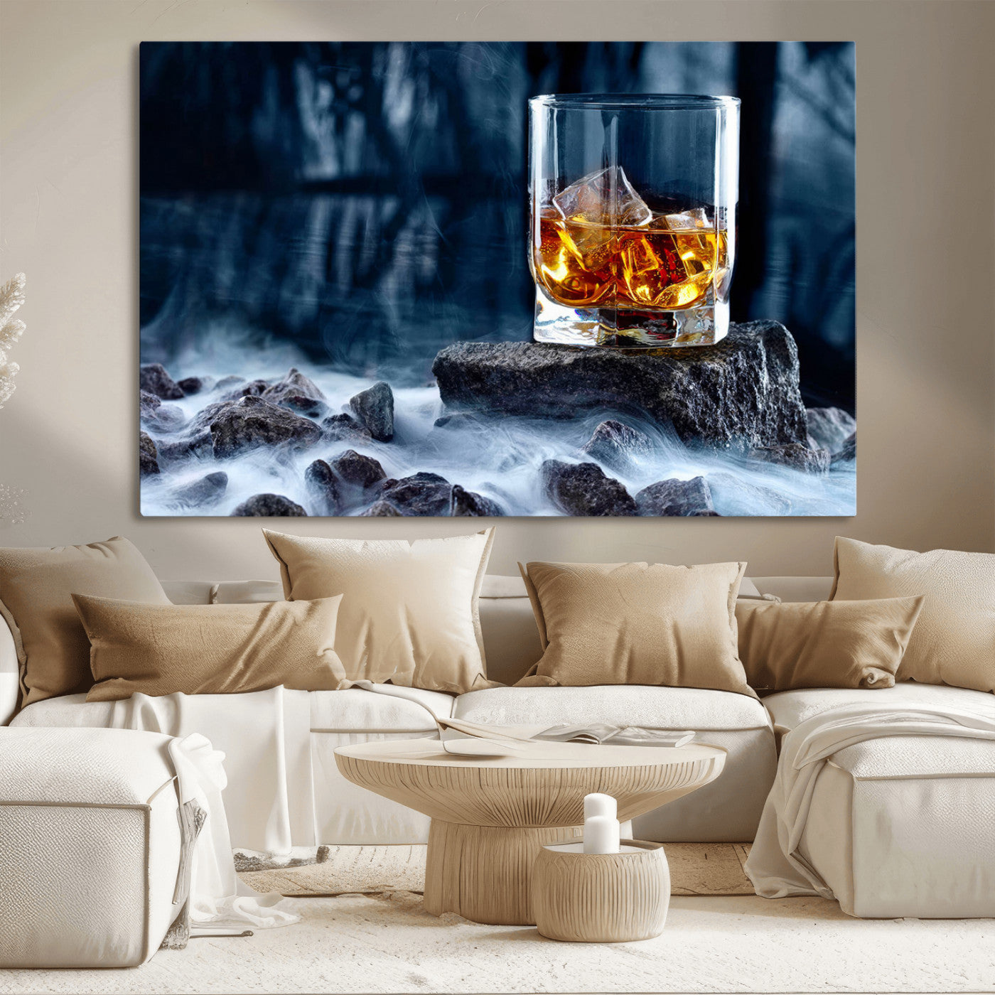 MGV-CV-36X24 - Whiskey Ice Wall Art Canvas Print