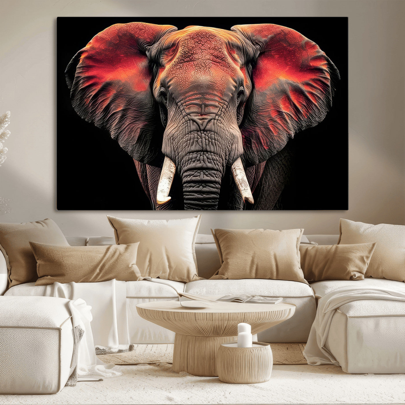 -Elephant Wall Art Canvas Print