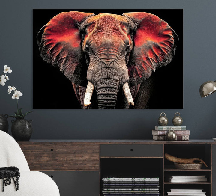 Elephant Wall Art Canvas Print, perfect for animal lovers.