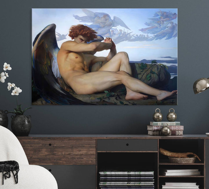 Fallen Angel Wall Art Canvas Print displayed above.