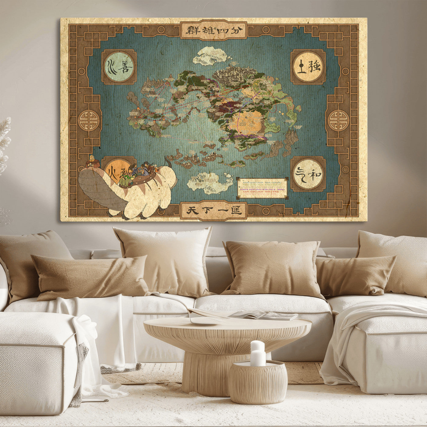 MGV-CV-36X24 - Push Pin World Map Canvas Print – Framed Wall Art for Couples to Track Their Travels – Anniversary