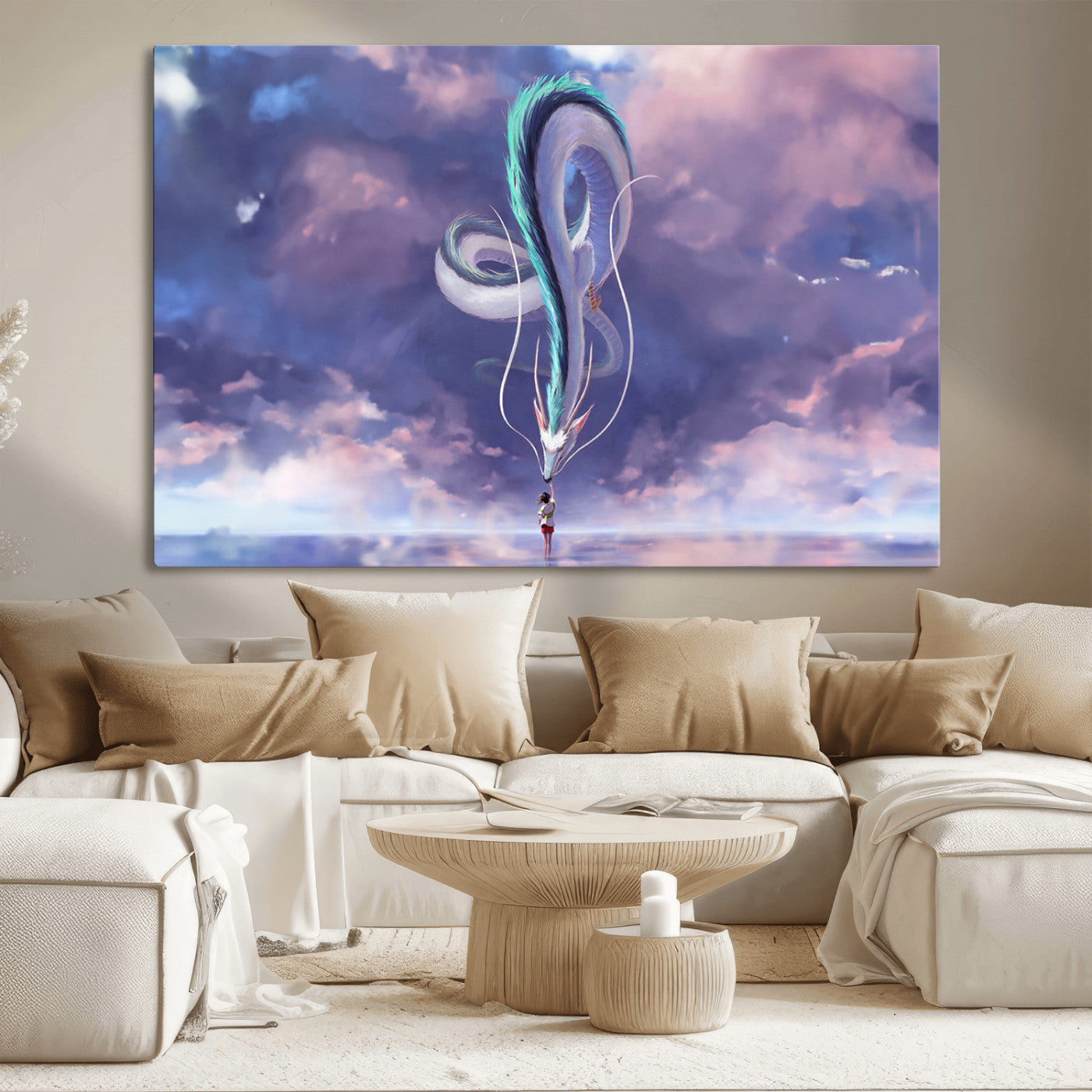 MGV-CV-36X24 - Spirited Away Haku and Chihiro Poster - Anime Lover - Hayao Miyazaki - Studio Ghibli Poster - Anime