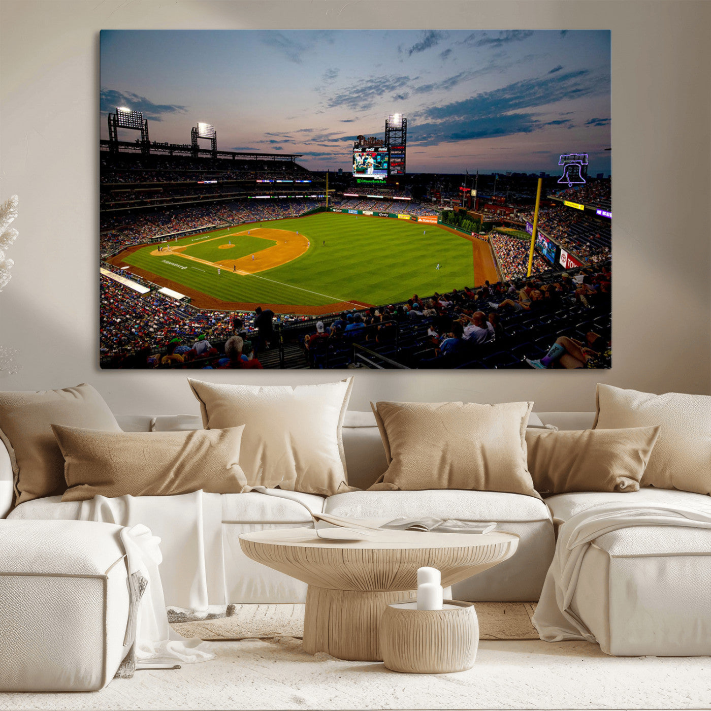 MGV-CV-36X24 - Philadelphia Phillies Baseball Team Print - Citizens Bank Park Stadium Wall Art Canvas Print