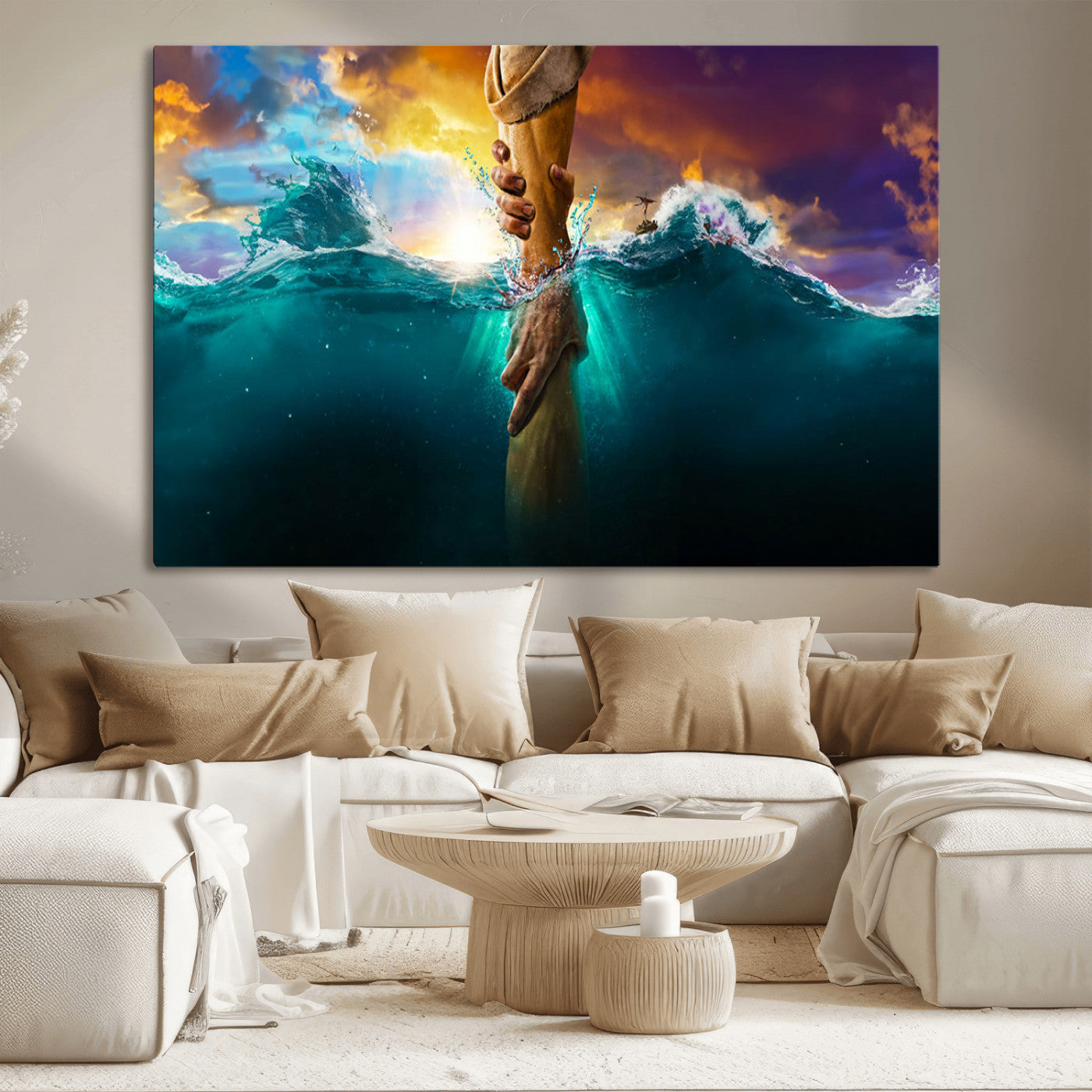 MGV-CV-36X24 - God Hand Wall Art Canvas Print