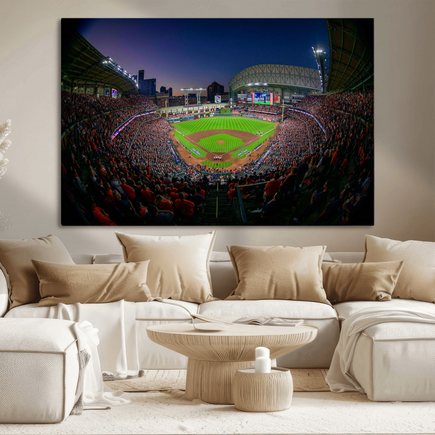 MGV-CV-36X24 - Houston Astros Baseball Team Print - Houston Minute Maid Park Stadium Wall Art Canvas Print