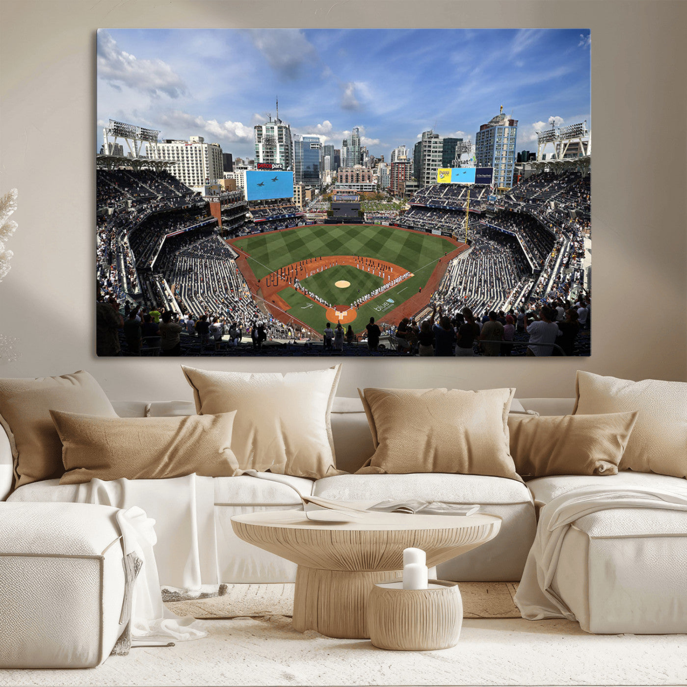 MGV-CV-36X24 - San Diego Padres Baseball Team Print - Petco Park Stadium Wall Art Canvas Print