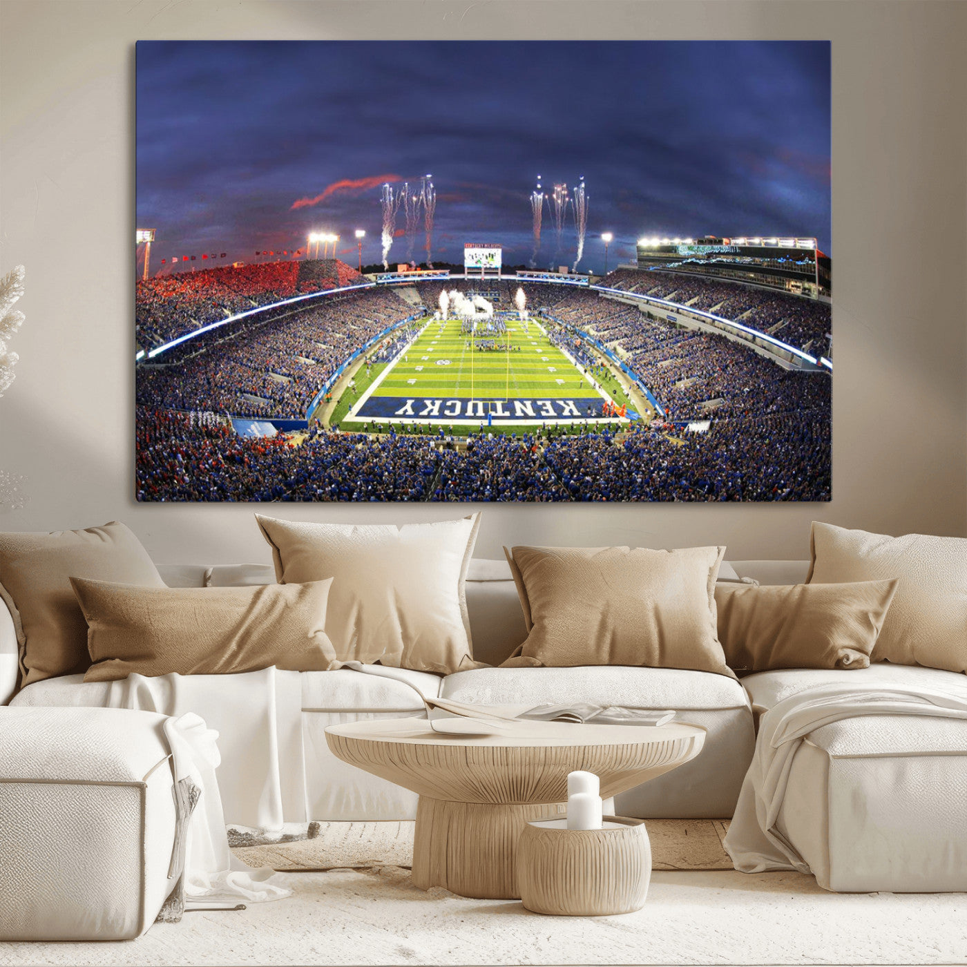 MGV-CV-36X24 - Kroger Field Canvas Wall Art - Kentucky Stadium Wall Art Print - Sunset Football Stadium Wall Decor
