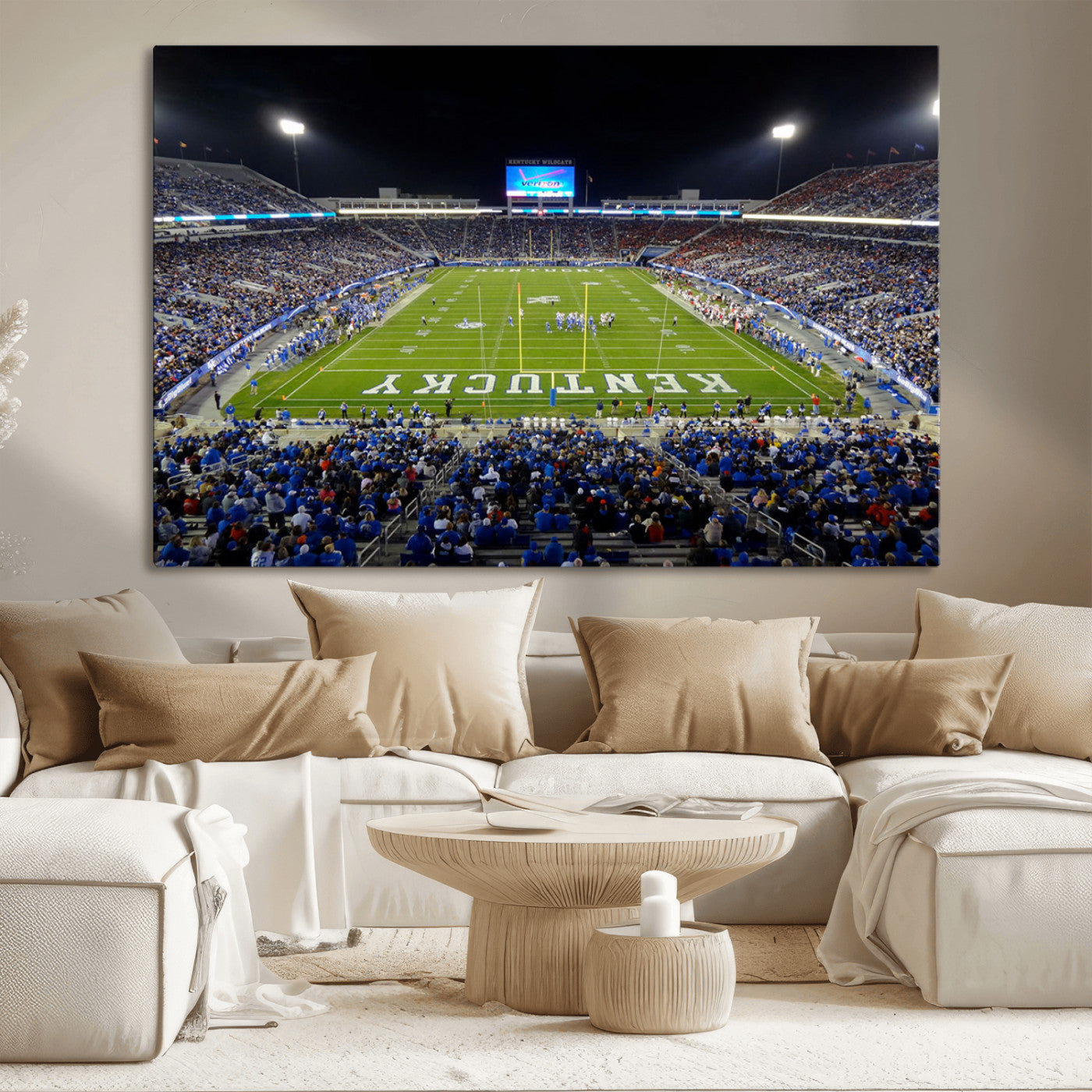 MGV-CV-36X24 - Kroger Field Canvas Wall Art - Kentucky Stadium Wall Art Print - Sunset Football Stadium Wall Decor