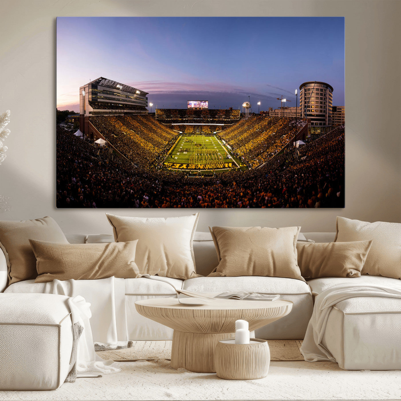 MGV-CV-36X24 - Iowa Hawkeyes Kinnick Stadium Wall Art Canvas Print, Framed Iowa Hawkeyes Kinnick Stadium Canvas