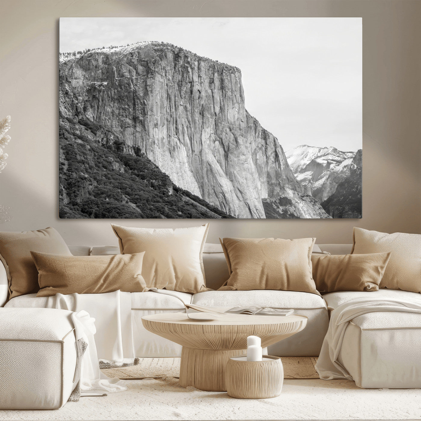 39393420-MGV-CV-36X24 - El Capitan Yosemite Mountain Wall Art – Yosemite Cliff Canvas Print, Rugged Terrain and Timeless Wilderness Decor for Office, Living Room or Cabin