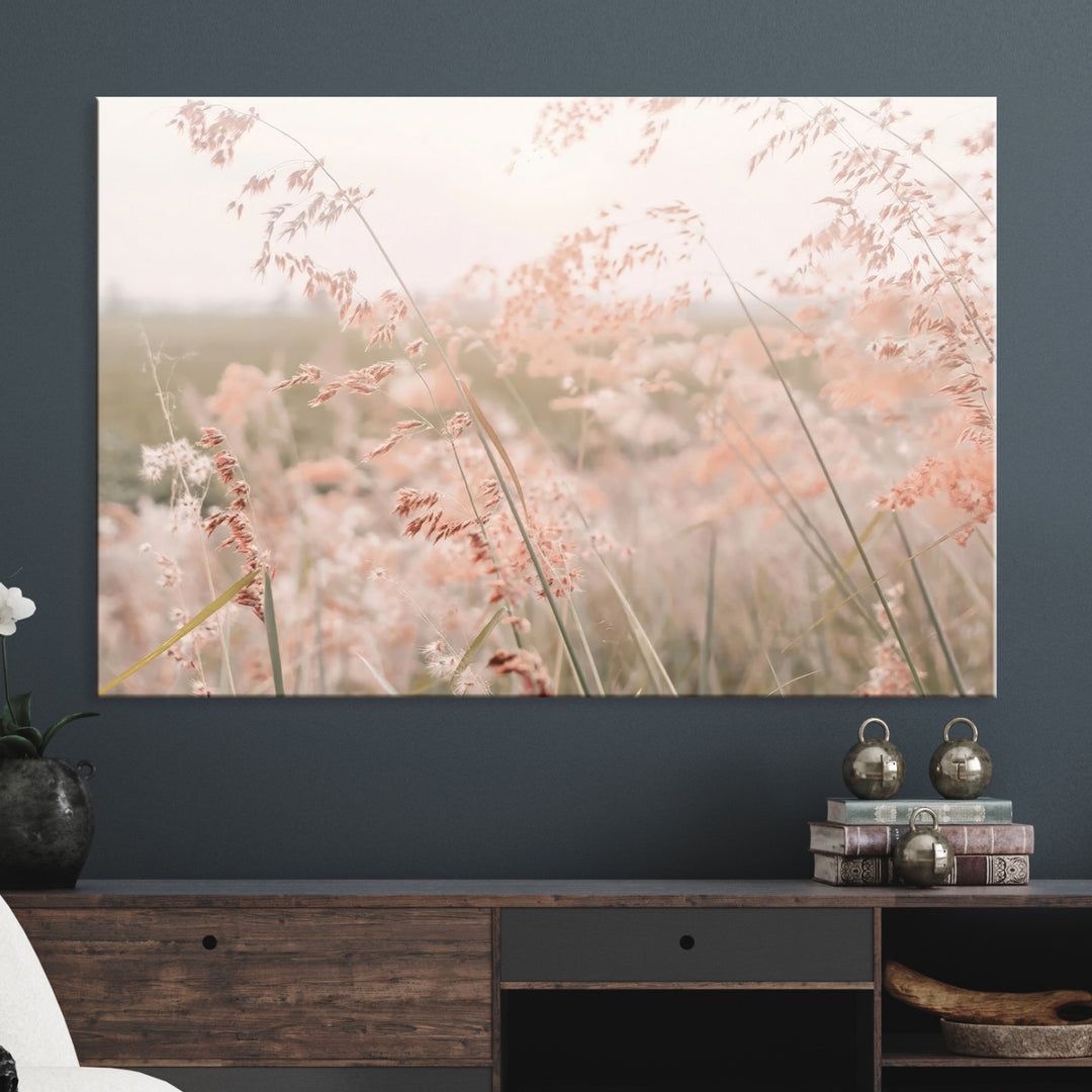 Pastel Grasses Wall Art Canvas Print