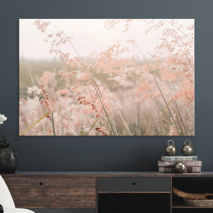 Pastel Grasses Wall Art Canvas Print