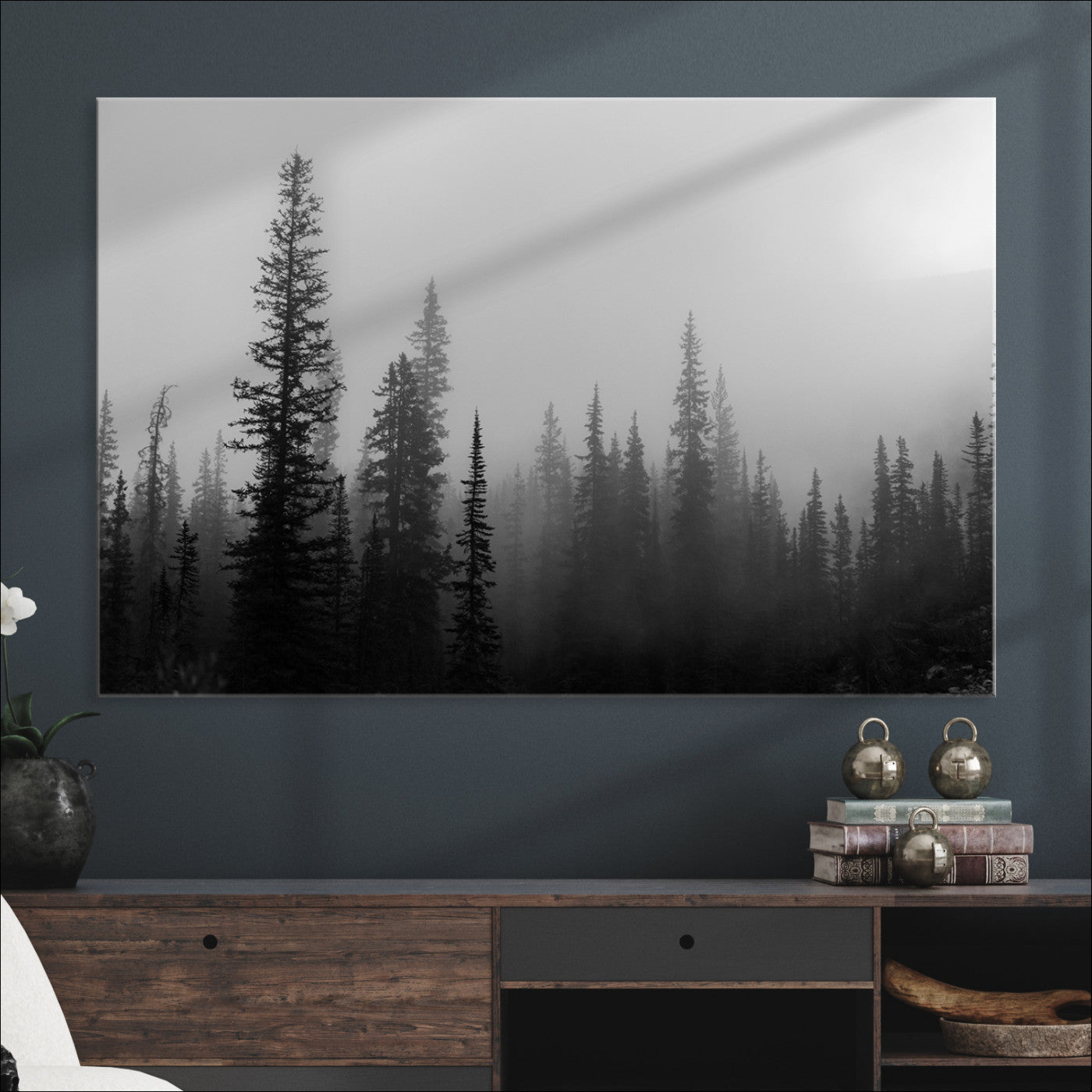 Misty Pines Wall Art Canvas Print - Perfect Rustic Decor
