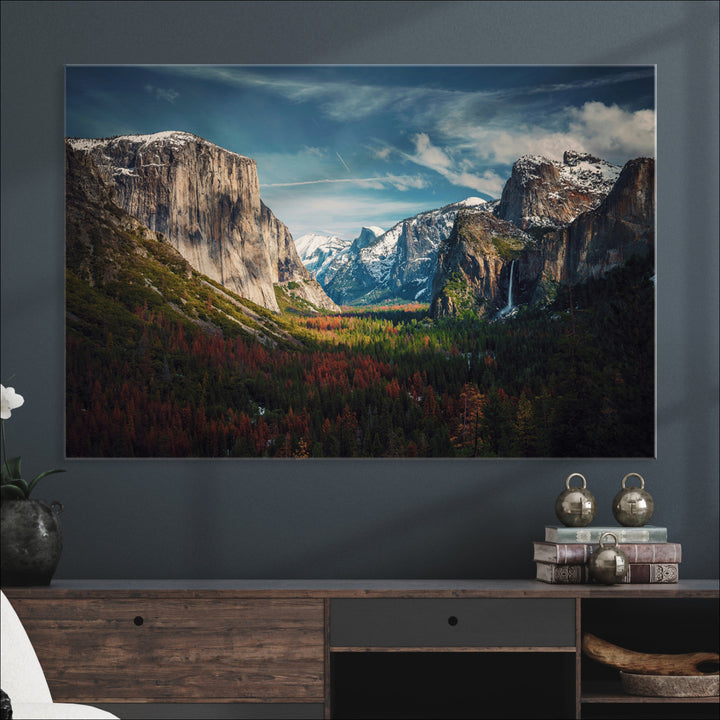 Yosemite National Park Canvas Print, Mountain Landscape Print, Framed El Capitan Art Print, Large Scenic Nature Printing