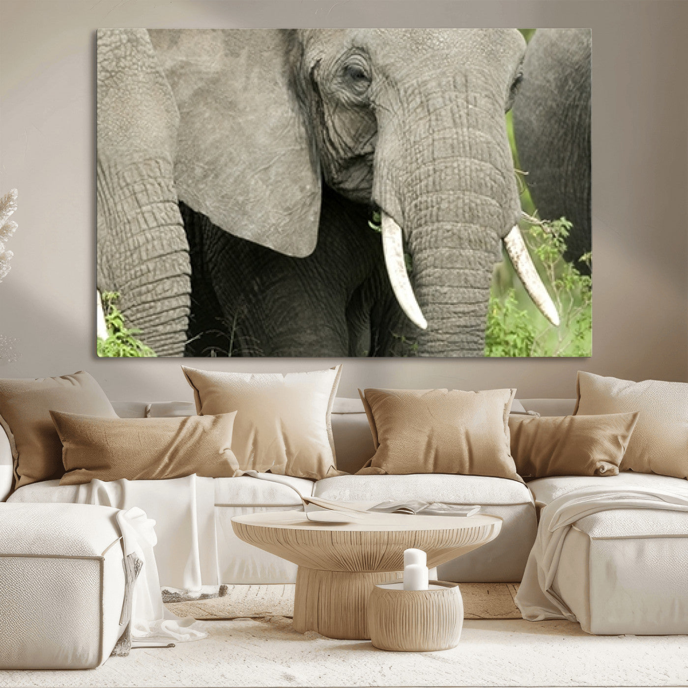 MGV-CV-36X24 - Wild Elephant Wall Art Canvas Print