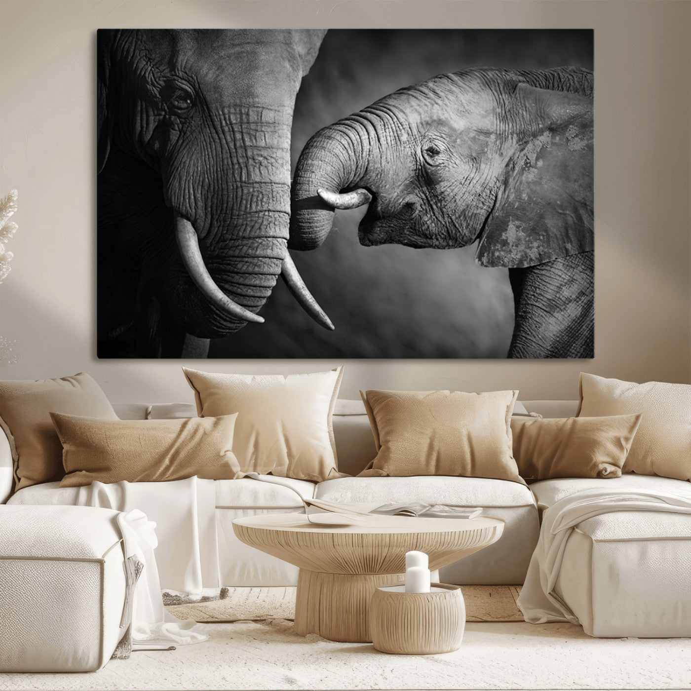 MGV-CV-36X24 - Wild Elephant Wall Art Canvas Print