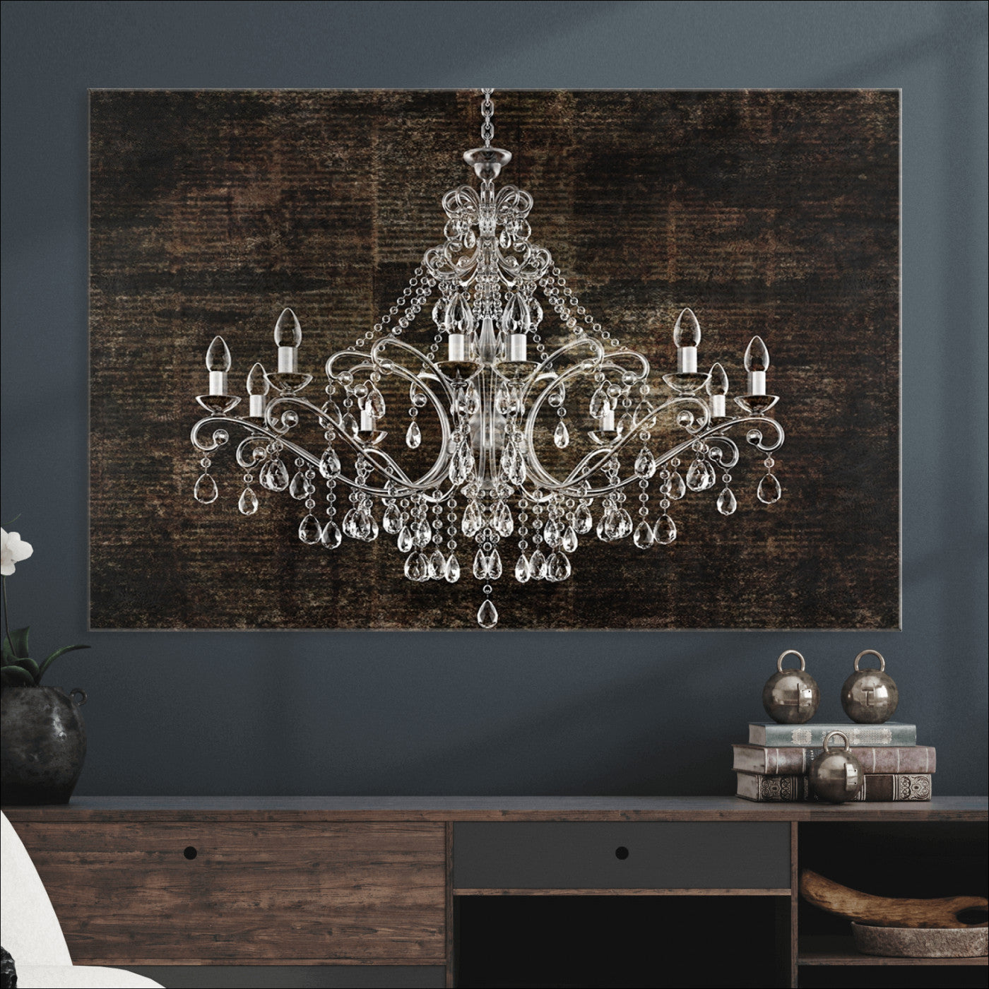69434-MGV-CV-36X24-Rustic Chandelier Canvas Print