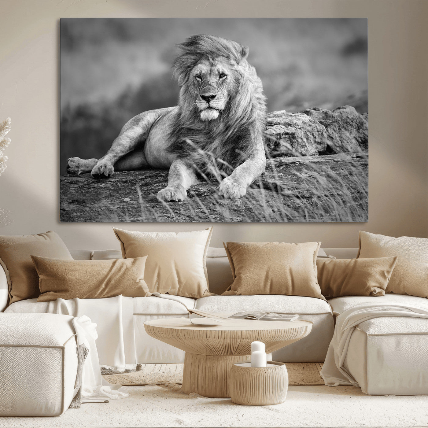 MGV-CV-36X24 - King of Forest Lion Wall Art Canvas Print