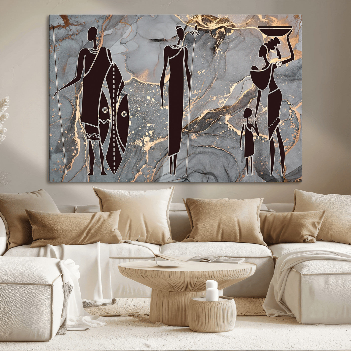 MGV-CV-36X24 - African American Wall Art African Women Painting Canvas Print