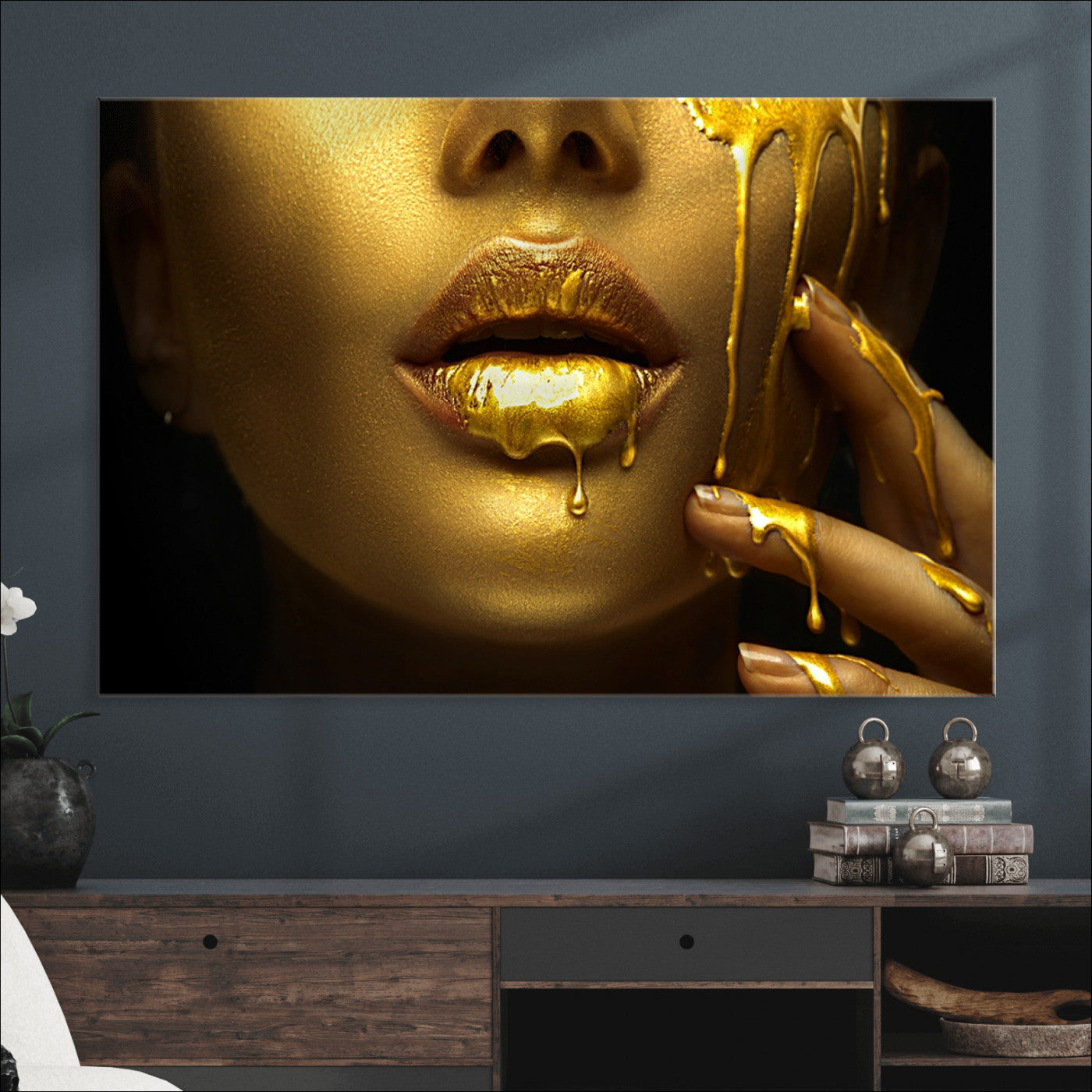 24252-MGV-CV-36X24-Gold and Women Wall Art Canvas Print