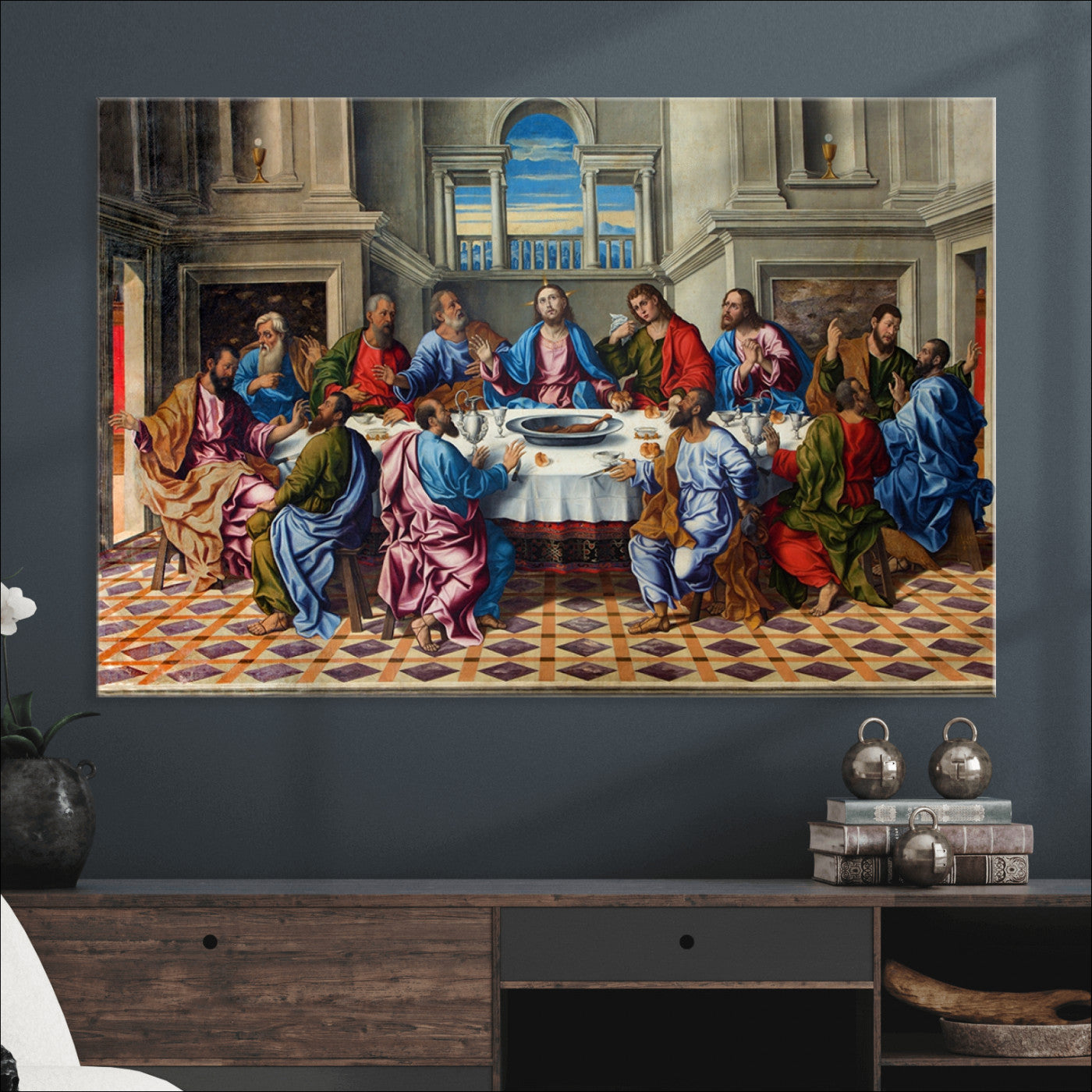 18691-MGV-CV-36X24-The Last Supper Multi Panel Canvas Wall Art
