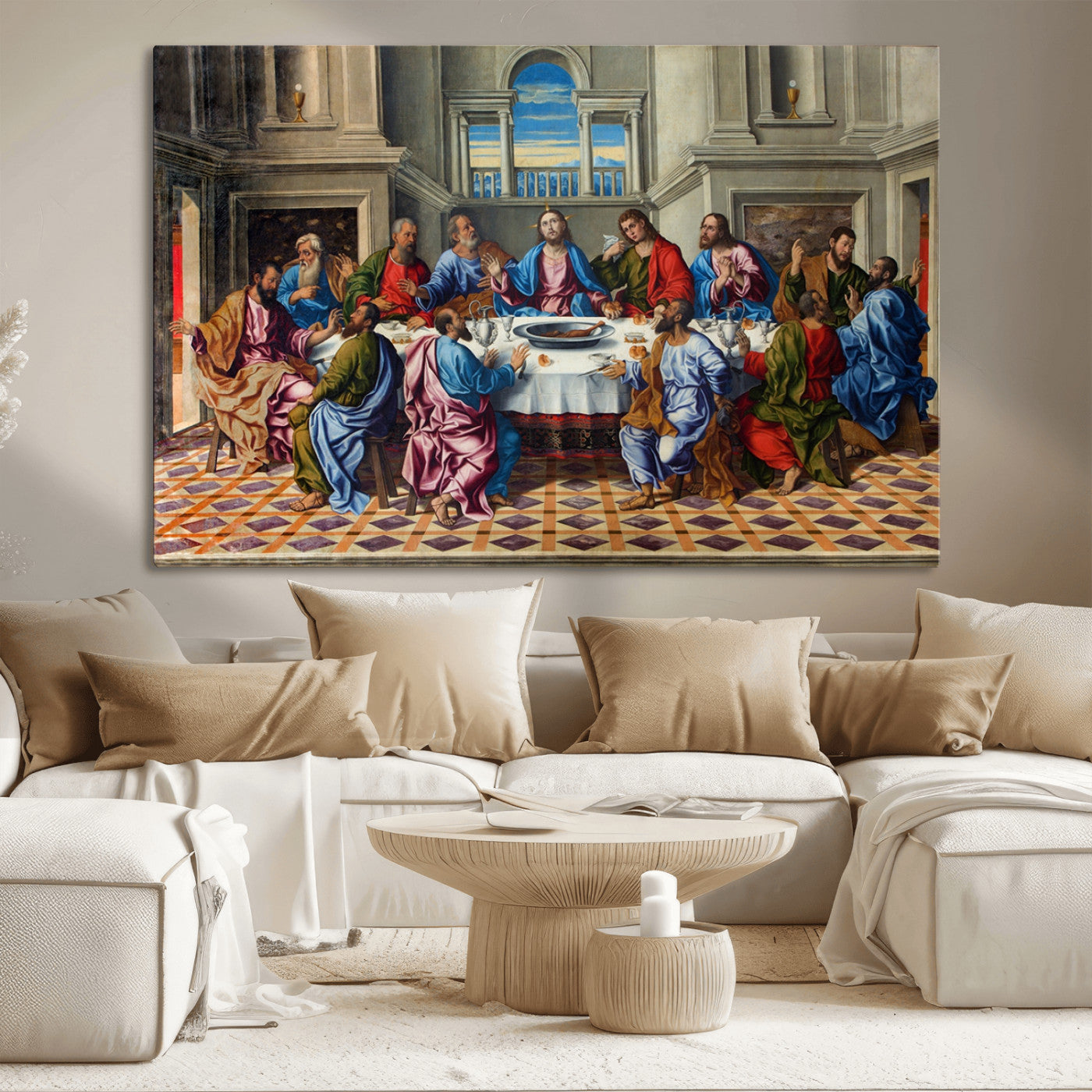 MGV-CV-36X24 - The Last Supper Multi Panel Canvas Wall Art