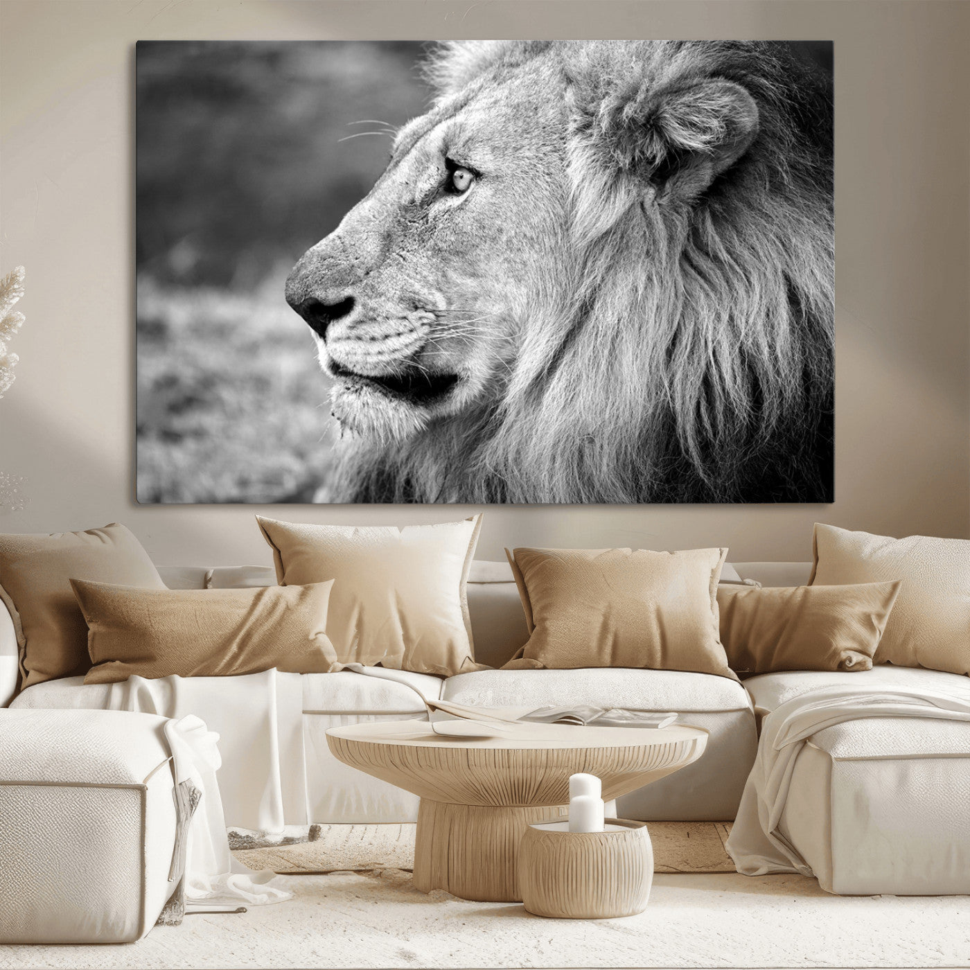 MGV-CV-36X24 - African Lion Wall Art Canvas Print