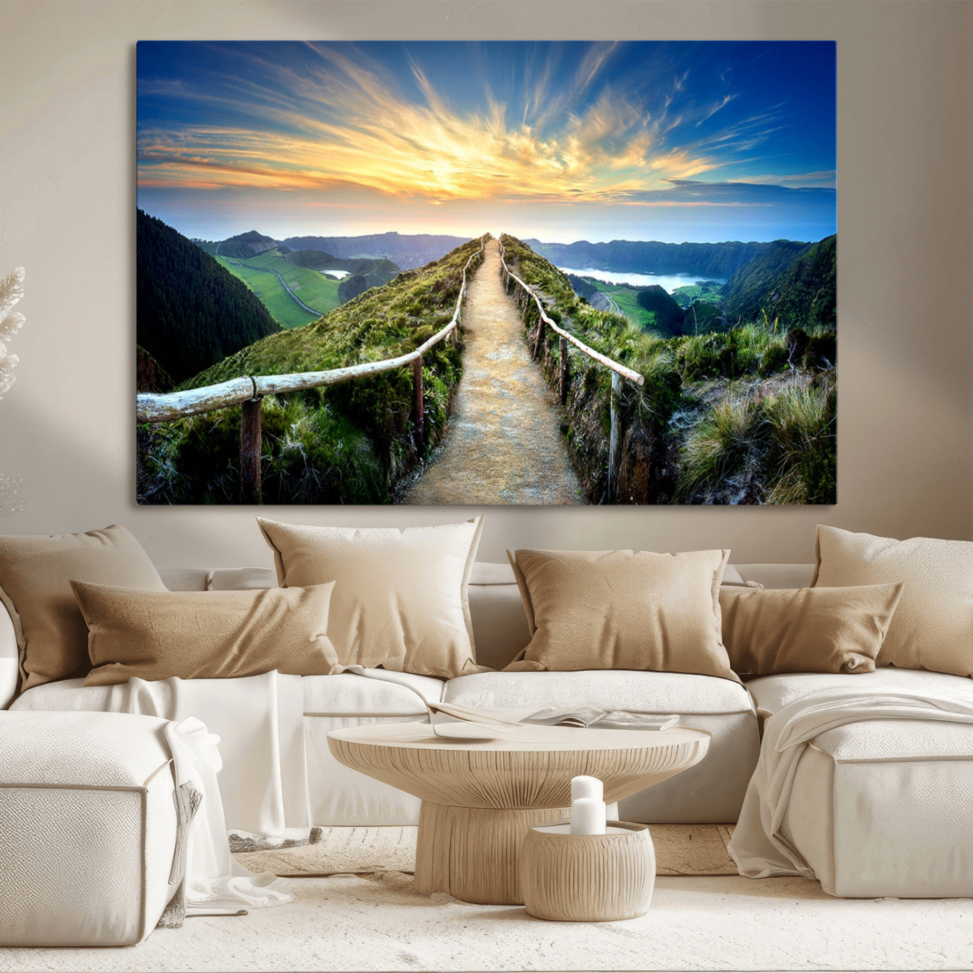 MGV-CV-36X24 - Mountain and Sunset Wall Art Canvas Print