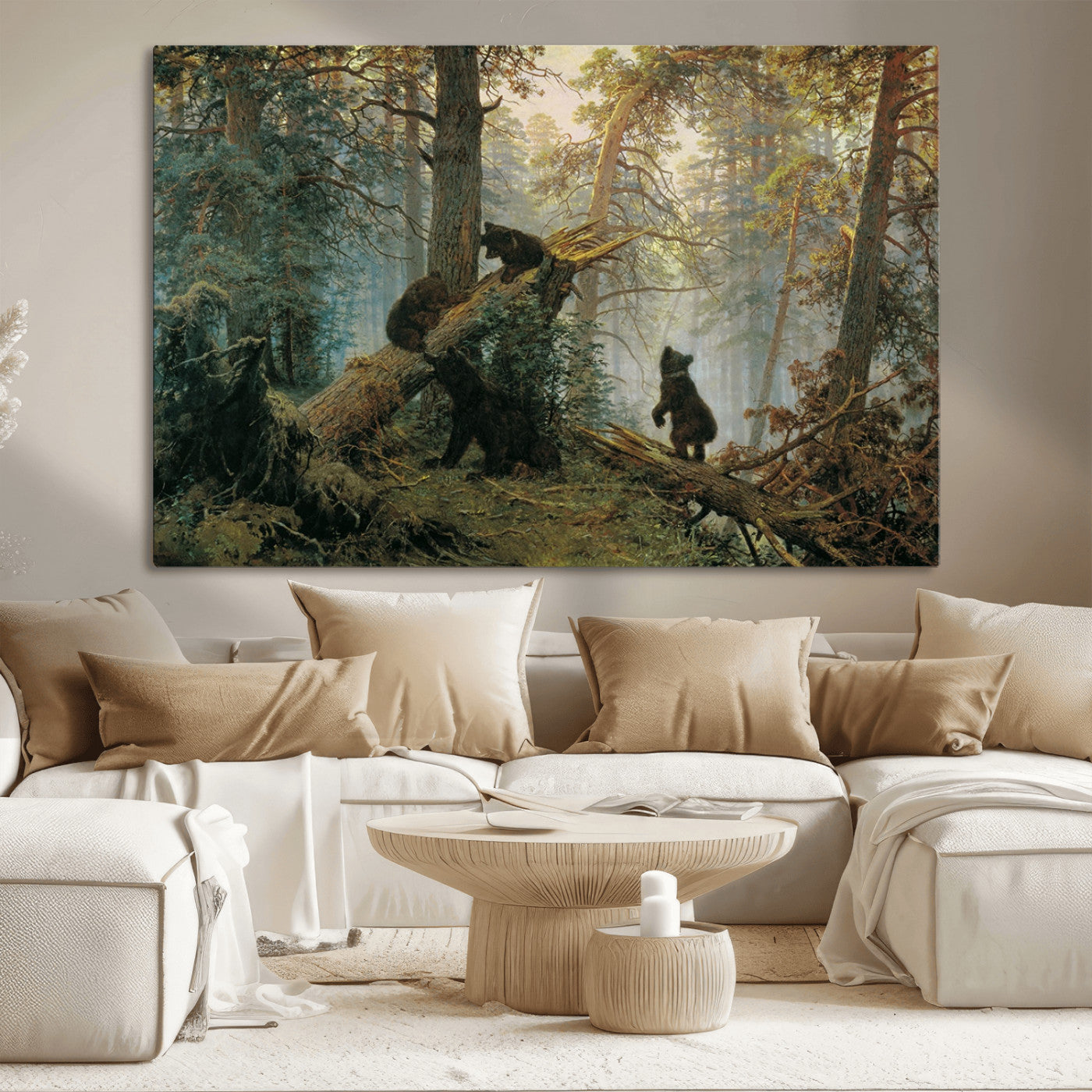 MGV-CV-36X24 - Grizzly Bear Cubs Wall Art Canvas Print