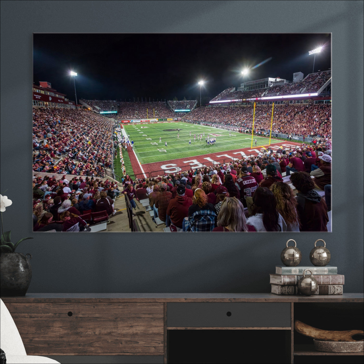 56191-MGV-CV-36X24-American Football Wall Art Canvas Print, Stadium Sport Wall Art Print