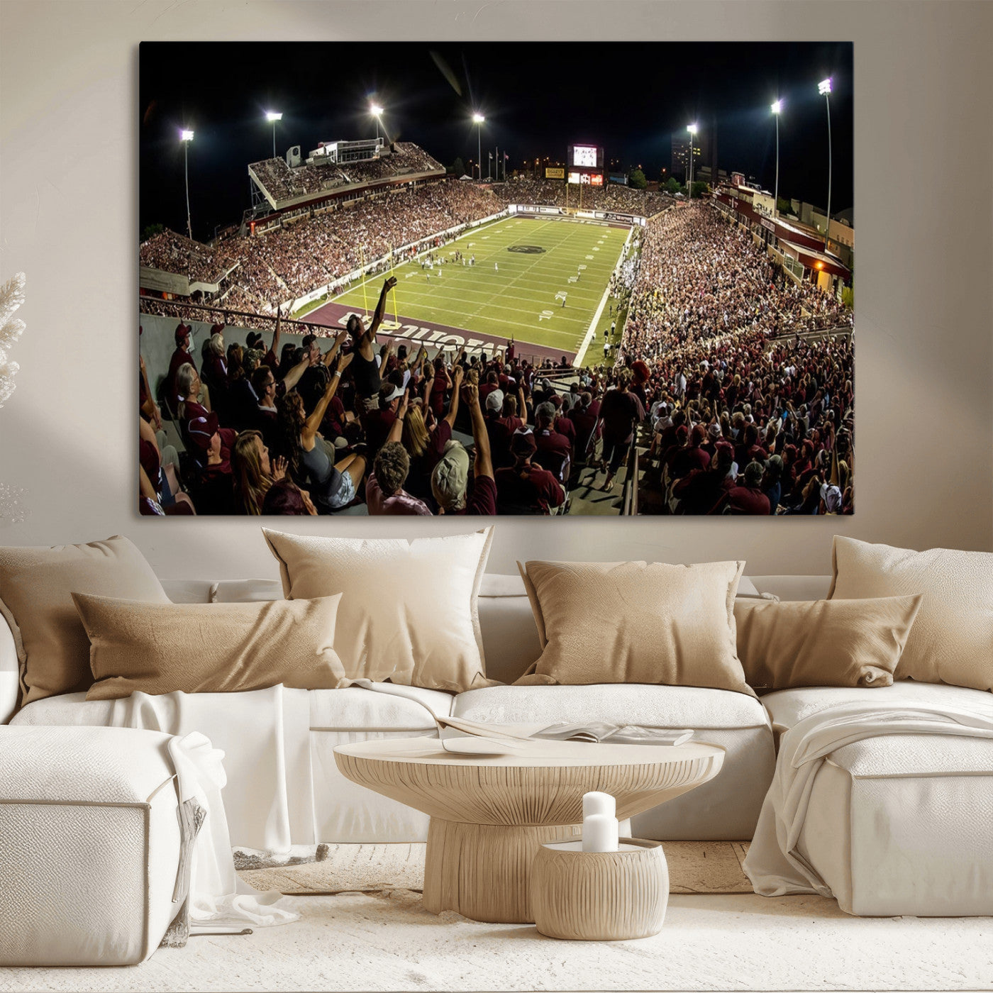 MGV-CV-36X24 - Washington-Grizzly Stadium Canvas Print, American Football Wall Art Canvas Print, Stadium Sport Wall