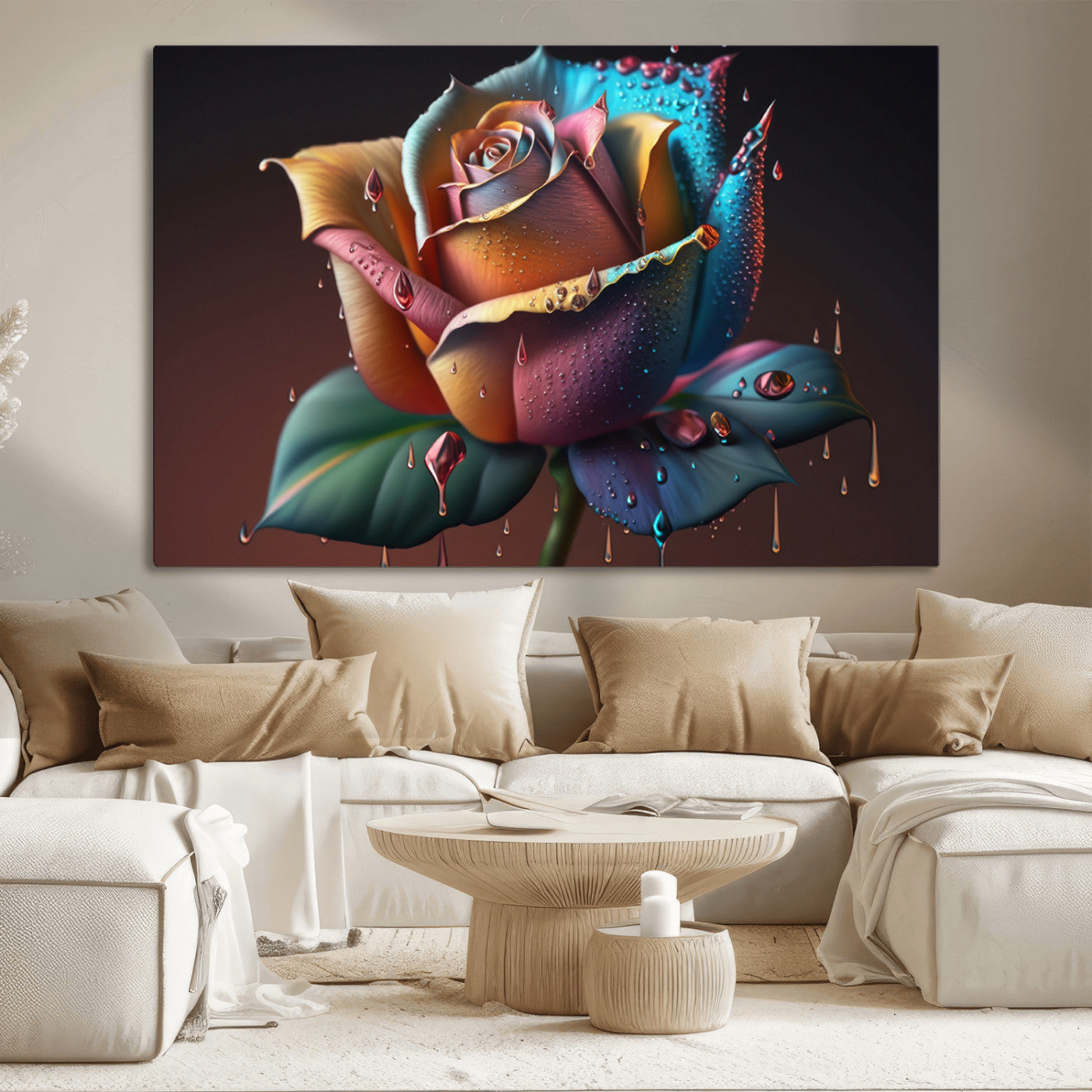 MGV-CV-36X24 - Abstract Rose Wall Art Canvas Print