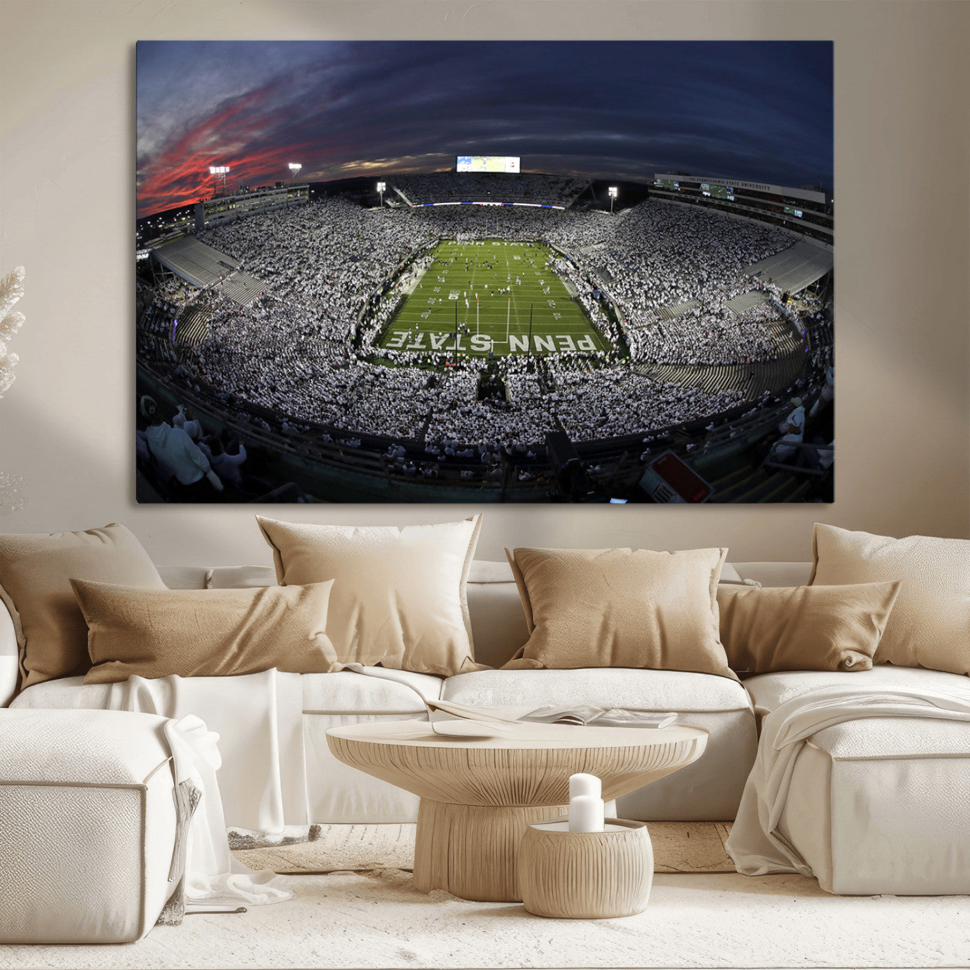 MGV-CV-36X24 - Penn State University Nittany Lions Football Team Print - University Park Beaver Stadium Wall Art
