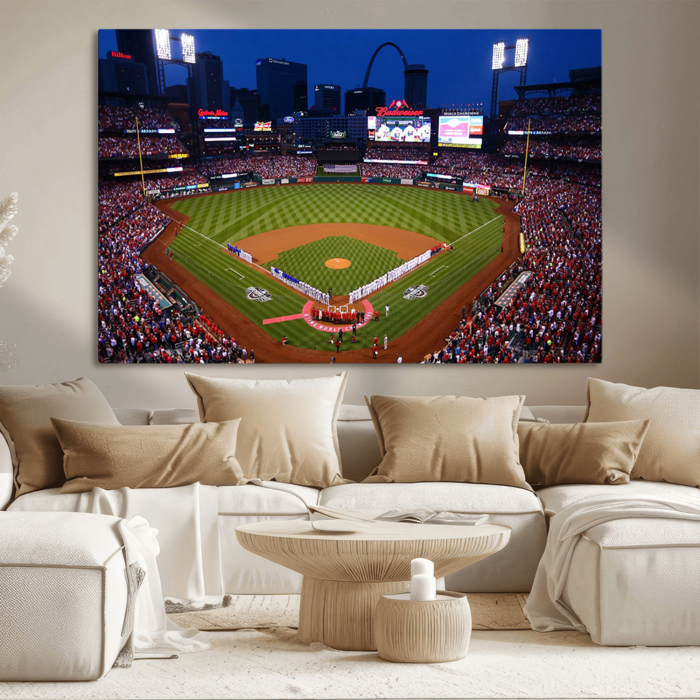 MGV-CV-36X24 - St. Louis Cardinals Baseball Team Print - Busch Stadium Wall Art Canvas Print