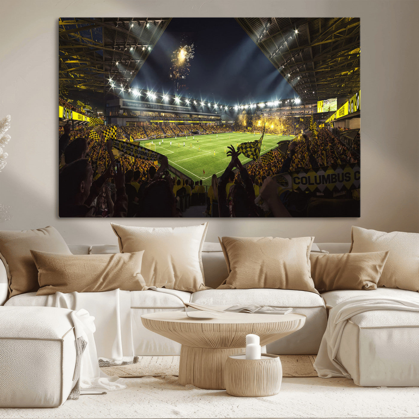 MGV-CV-36X24 - Columbus Crew Soccer Team Print - Columbus Crew Stadium Wall Art Canvas Print