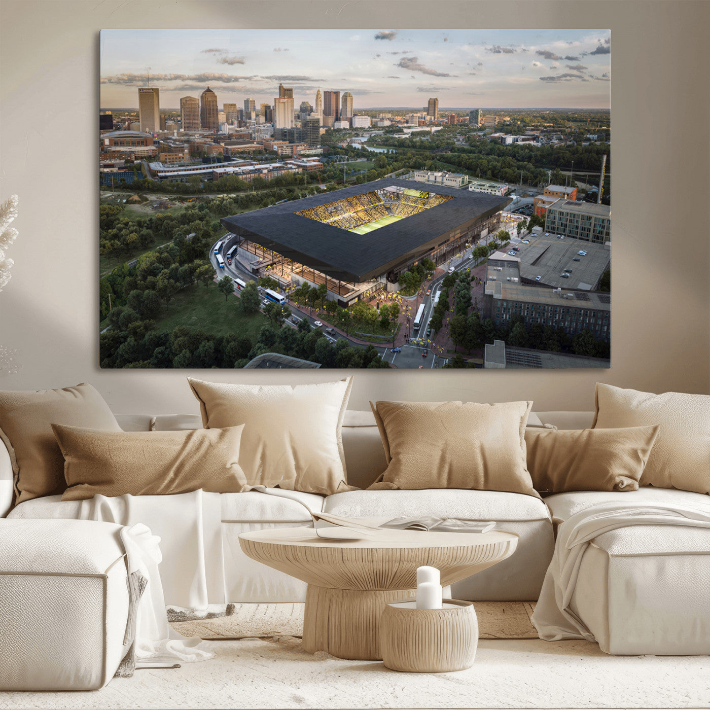 MGV-CV-36X24 - Columbus Crew Soccer Team Print - Columbus Crew Stadium Wall Art, Columbus Crew Soccer Wall Art
