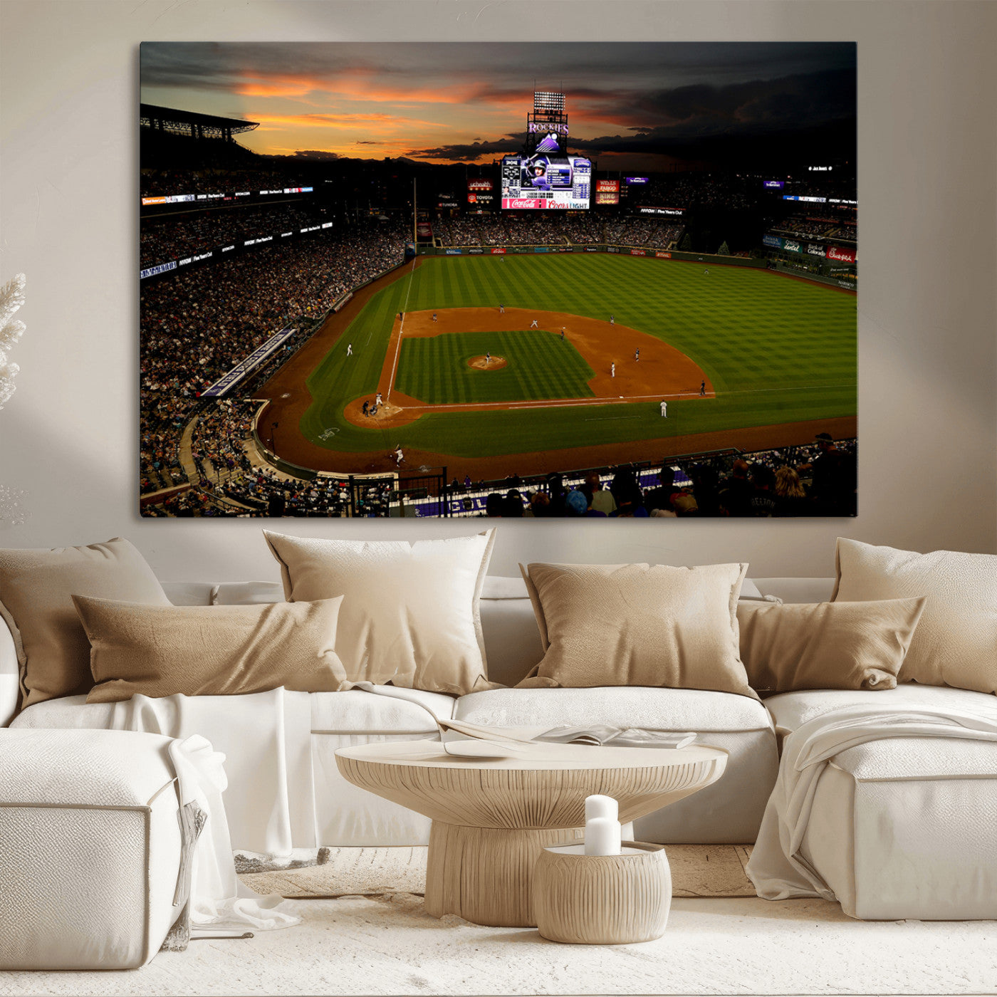 MGV-CV-36X24 - Colorado Rockies Coors Field Wall Art Canvas Print - MLB Baseball Stadium