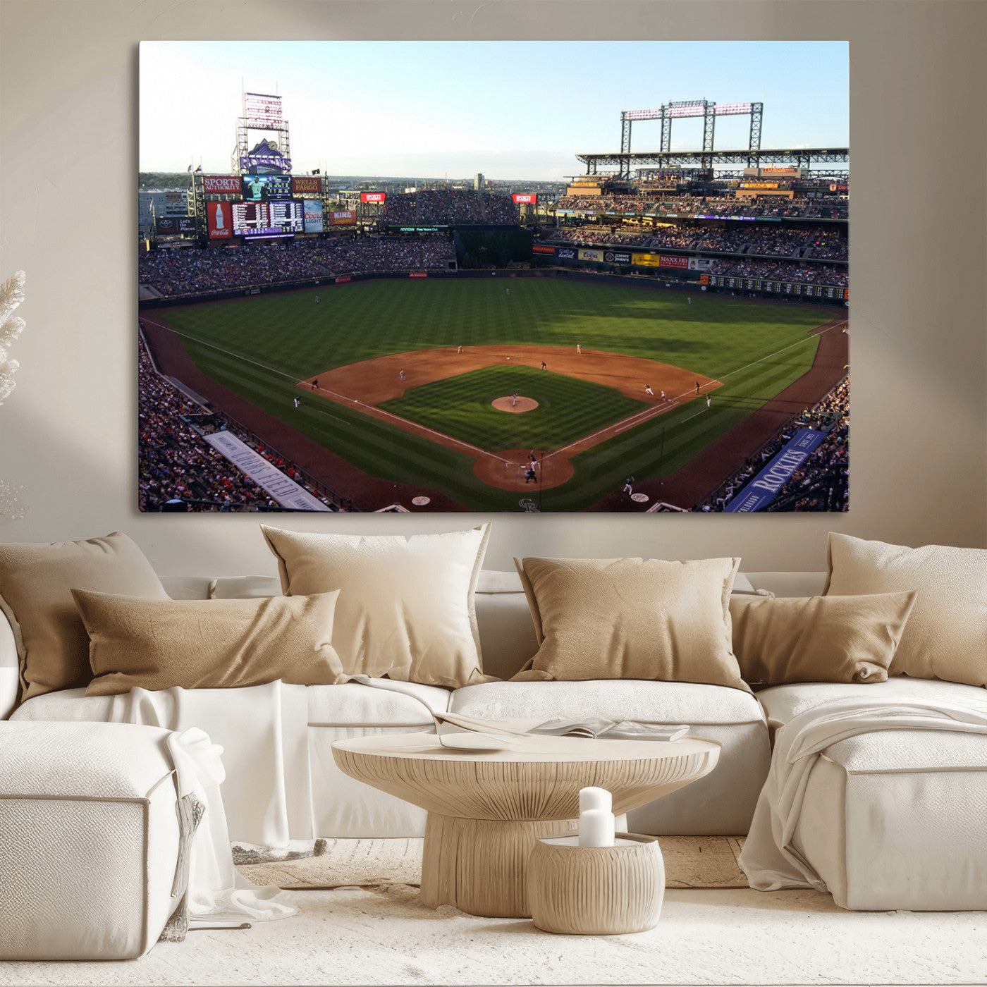 MGV-CV-36X24 - Colorado Rockies Coors Field Wall Art Canvas Print - MLB Baseball Stadium