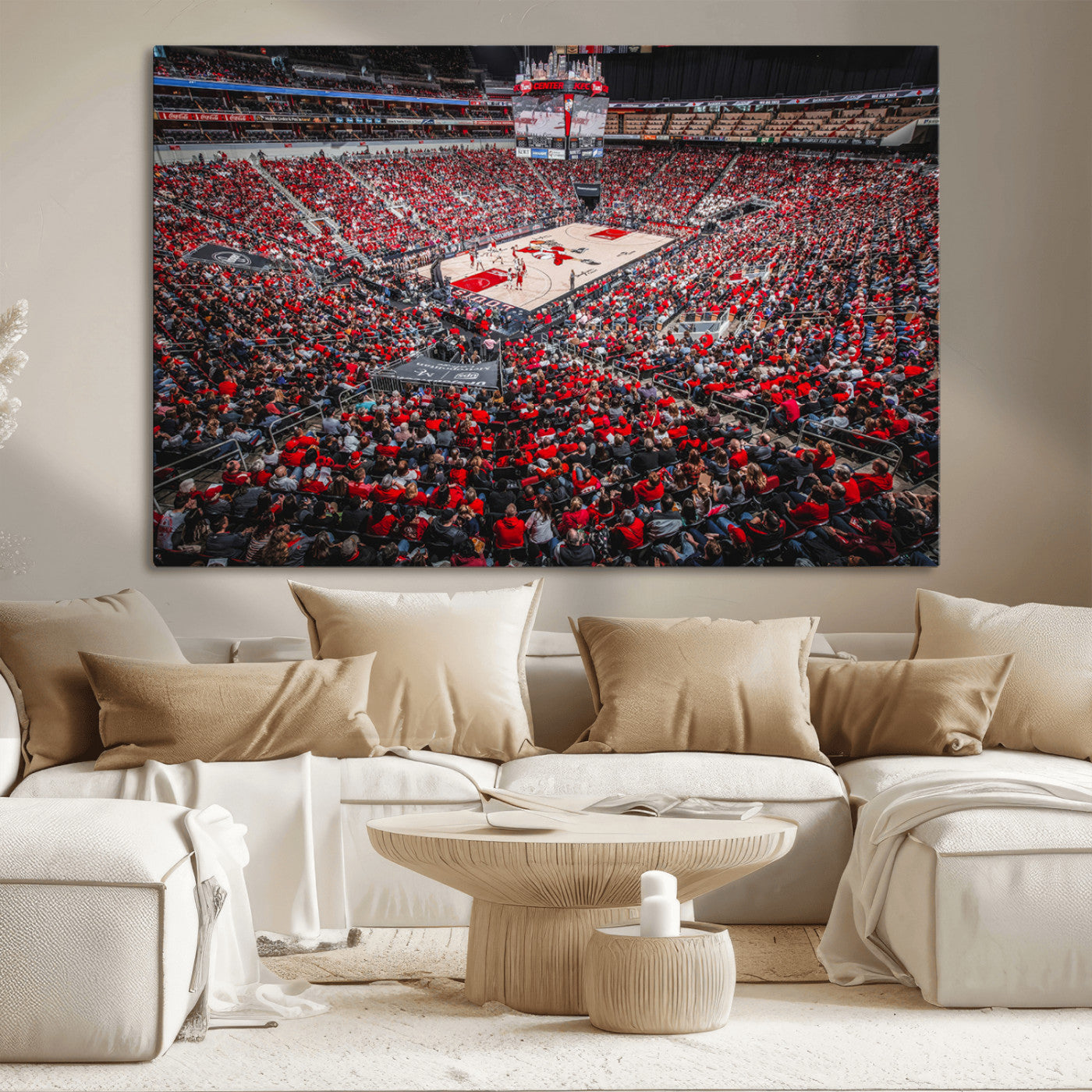 MGV-CV-36X24 - Louisville Cardinals Basketball Print Canvas - Louisville KFC Yum Center Arena Wall Art Canvas Print