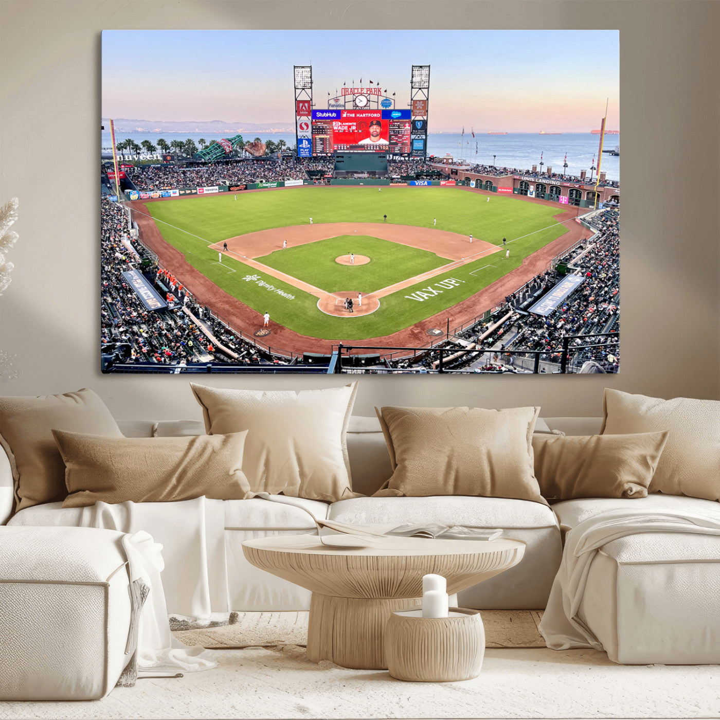 MGV-CV-36X24 - San Francisco Giants Baseball Team Print - Oracle Park Stadium Wall Art Canvas Print