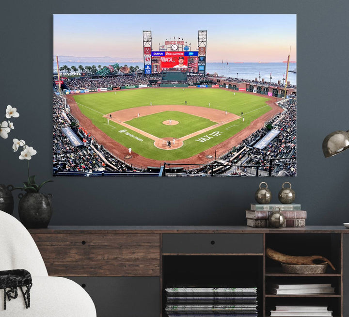 San Francisco Giants Baseball Team Print - Oracle Park Stadium Wall Art Canvas Print