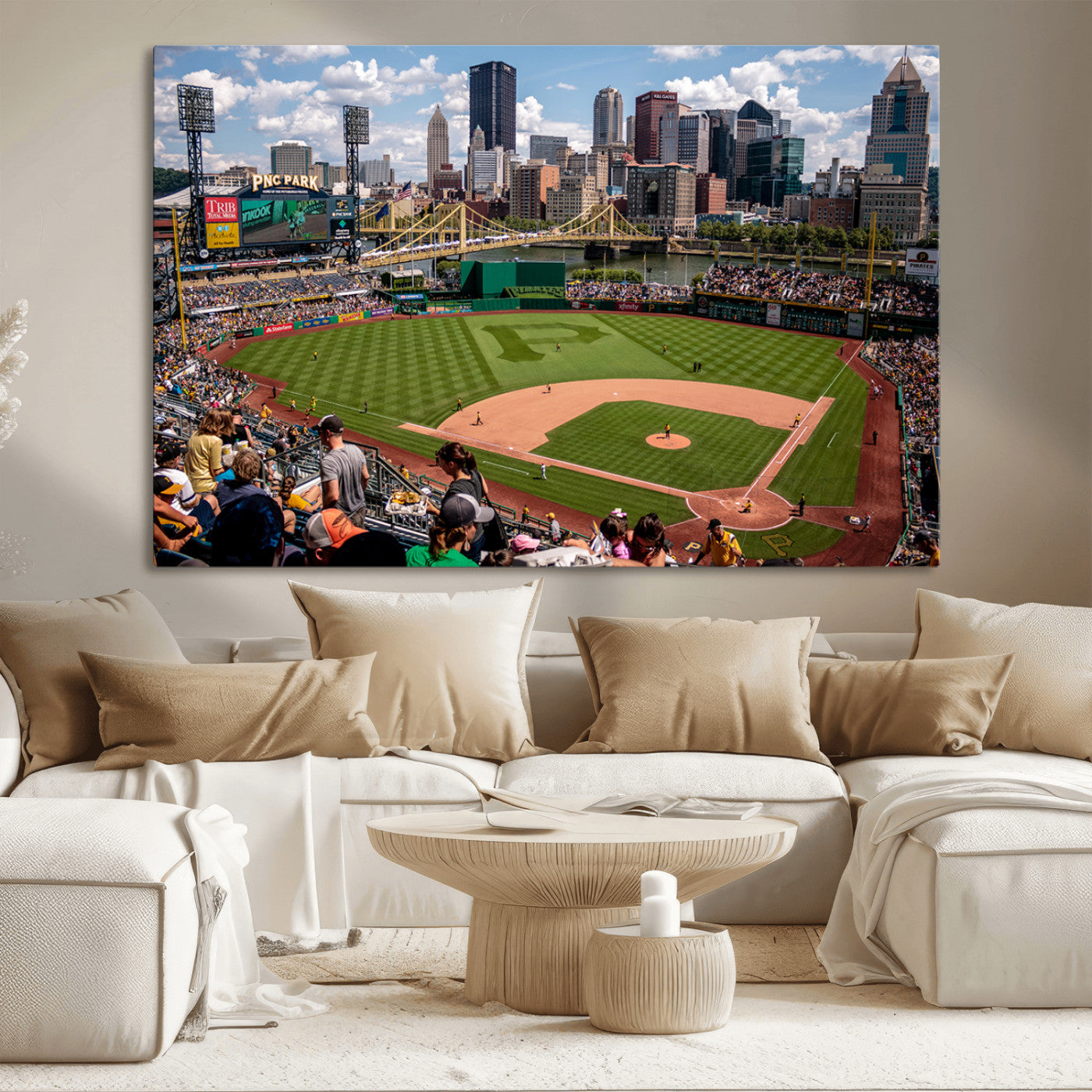 MGV-CV-36X24 - Pittsburgh Pirates Baseball Team Print - PNC Park Stadium Wall Art Canvas Print - Ready to Hang