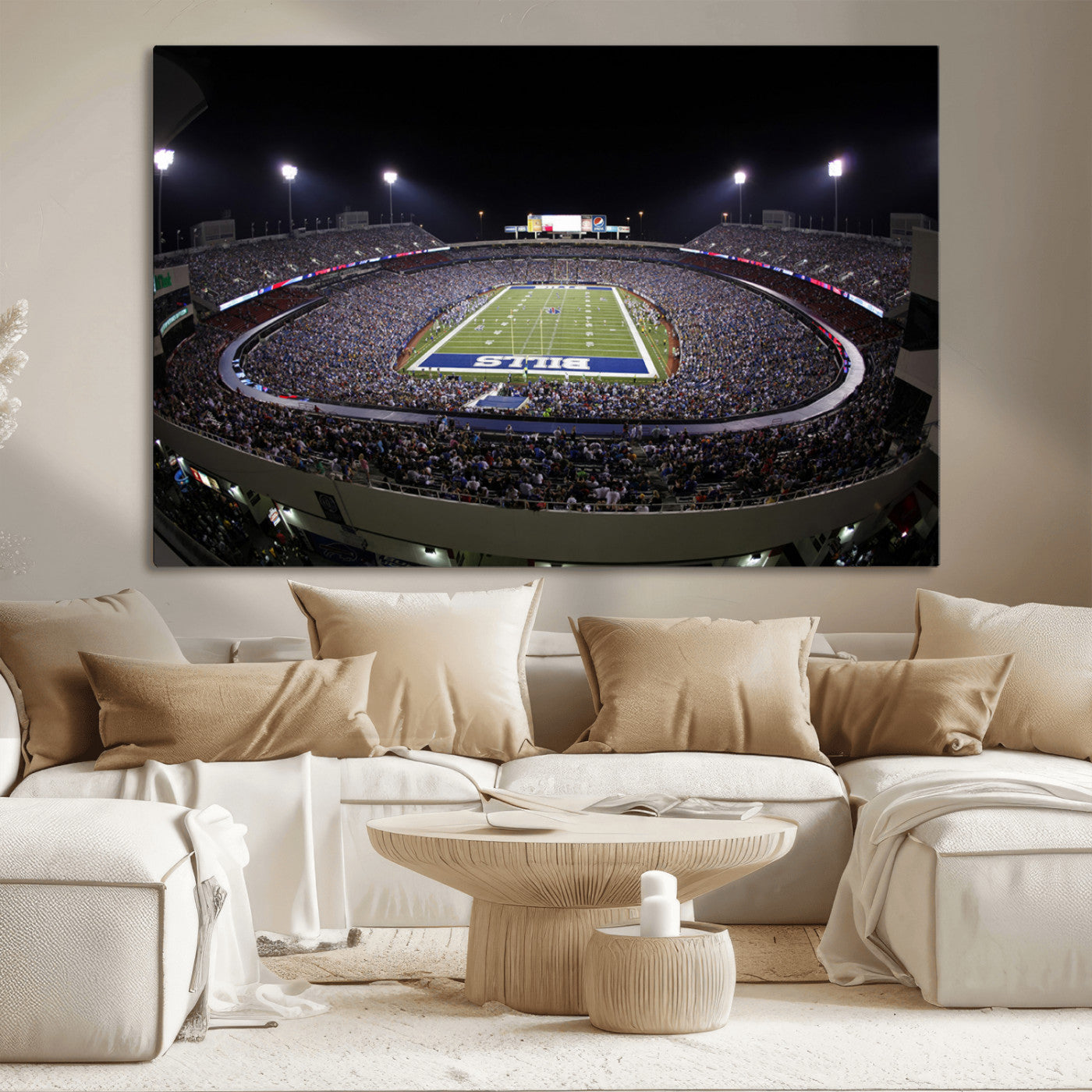 MGV-CV-36X24 - Buffalo Bills NFL Football Team Print - Buffalo Highmark Stadium Wall Art Canvas Print