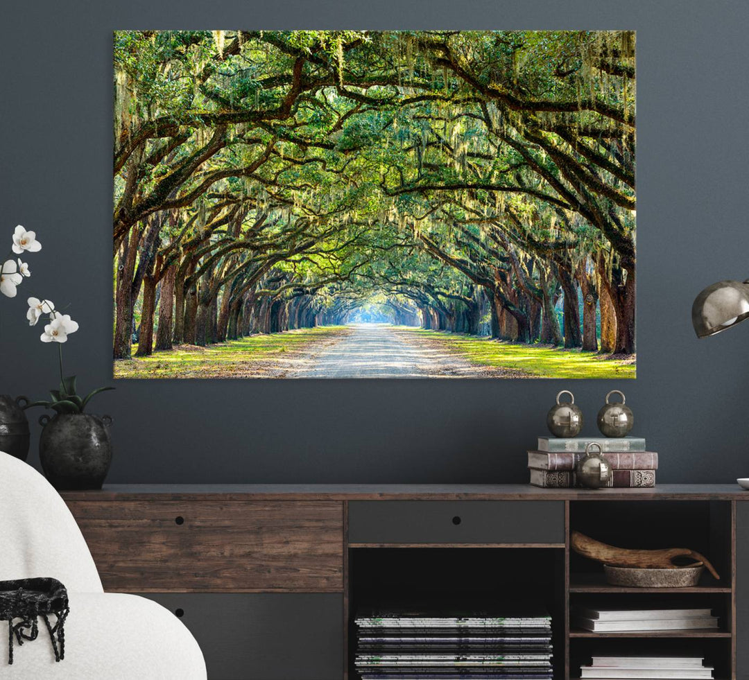 Wormsloe State Plantation Driveway Wall Art shines with Southern charm.