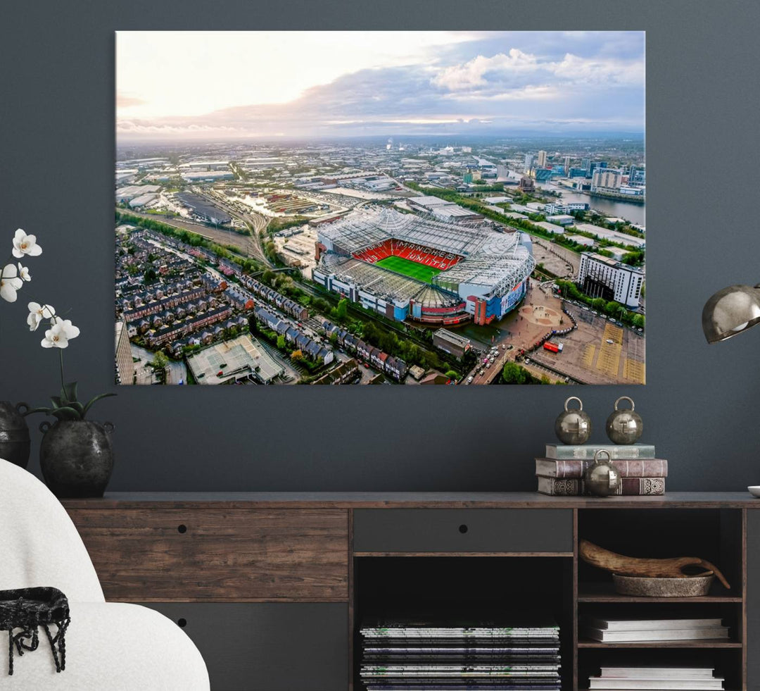 Old Trafford Manchester United Stadium wall art canvas.