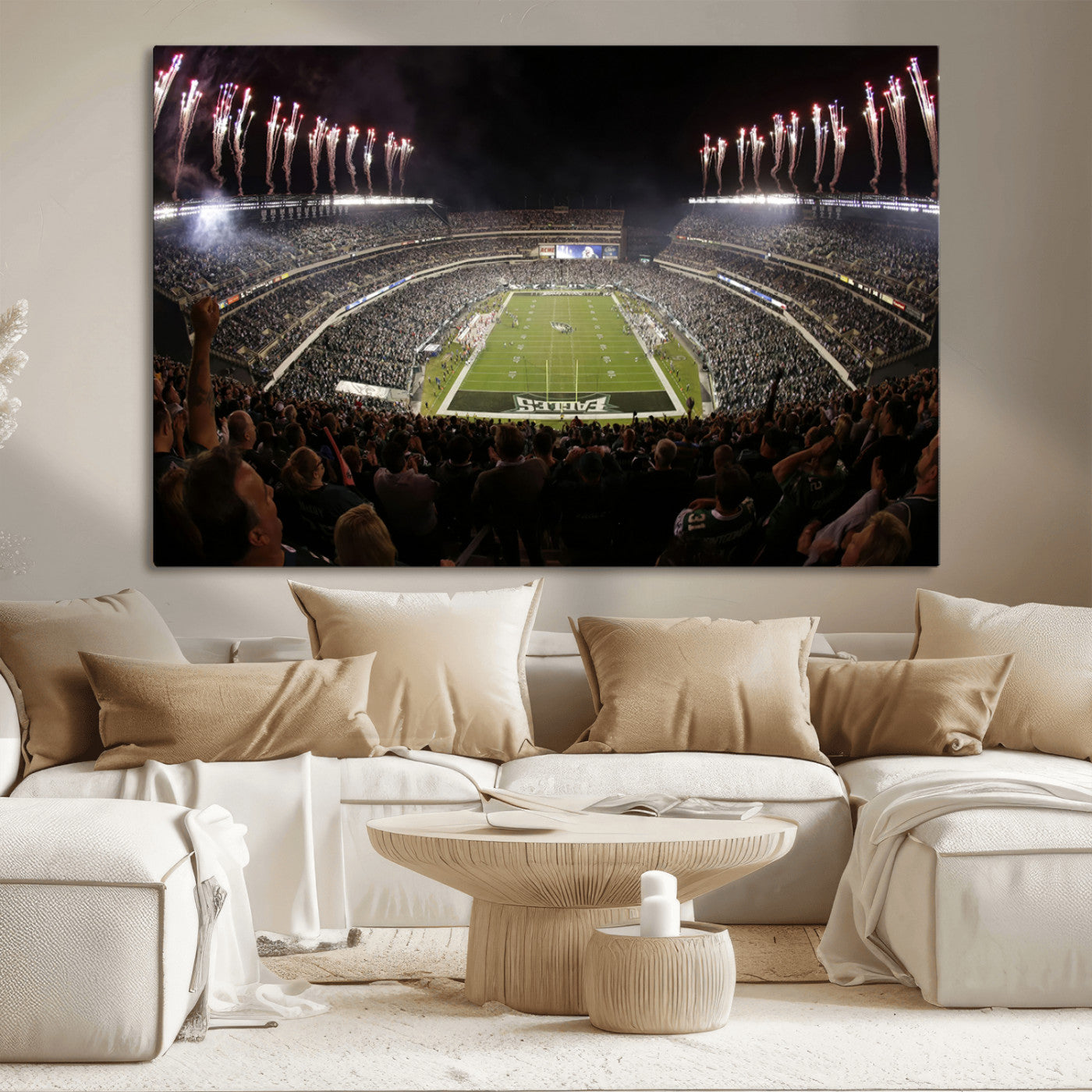 MGV-CV-36X24 - Eagles Field Stadium Wall Art - Philadelphia Eagles Football Team Print - Philadelphia Lincoln