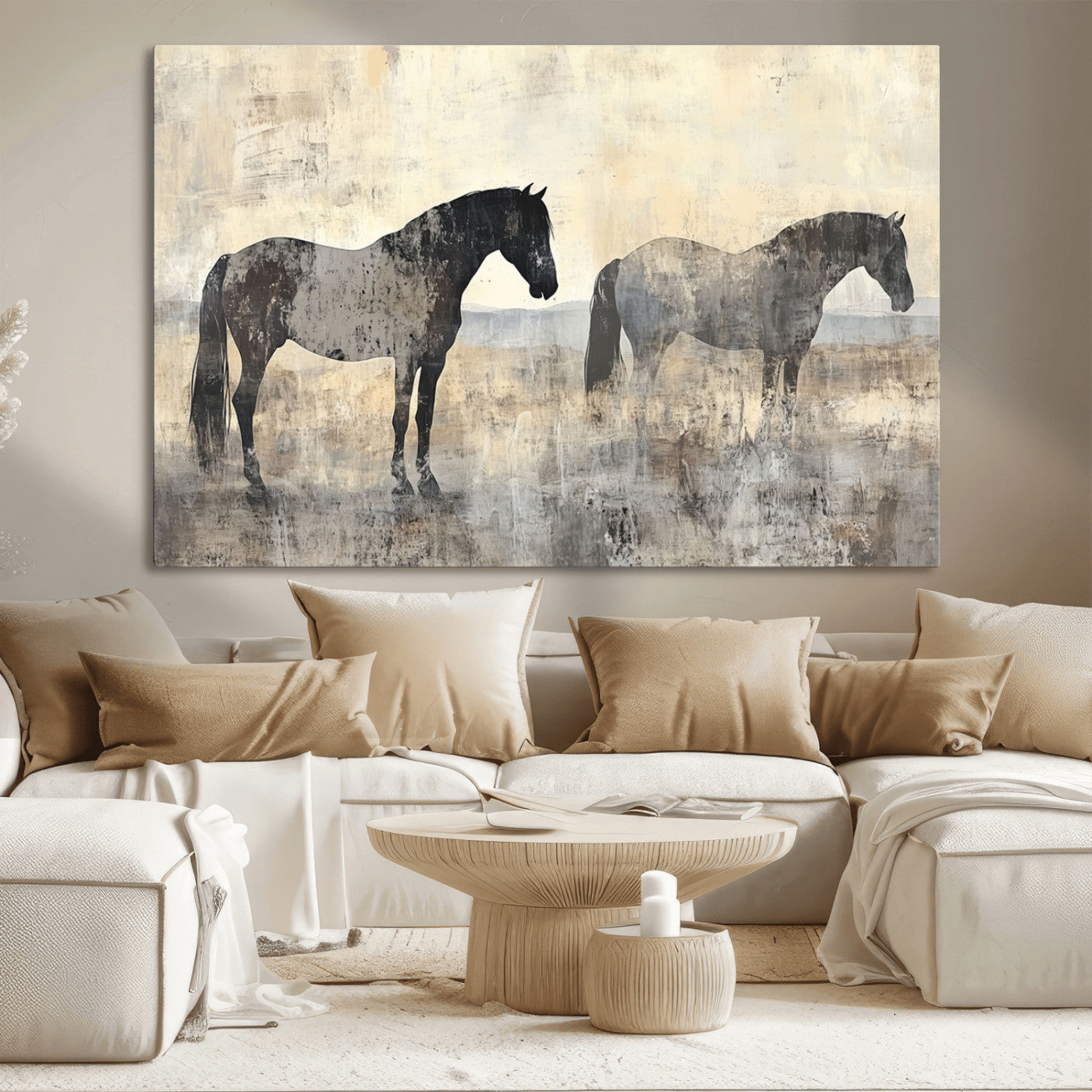 MGV-CV-36X24 - Vintage Horses Wall Art Canvas Print