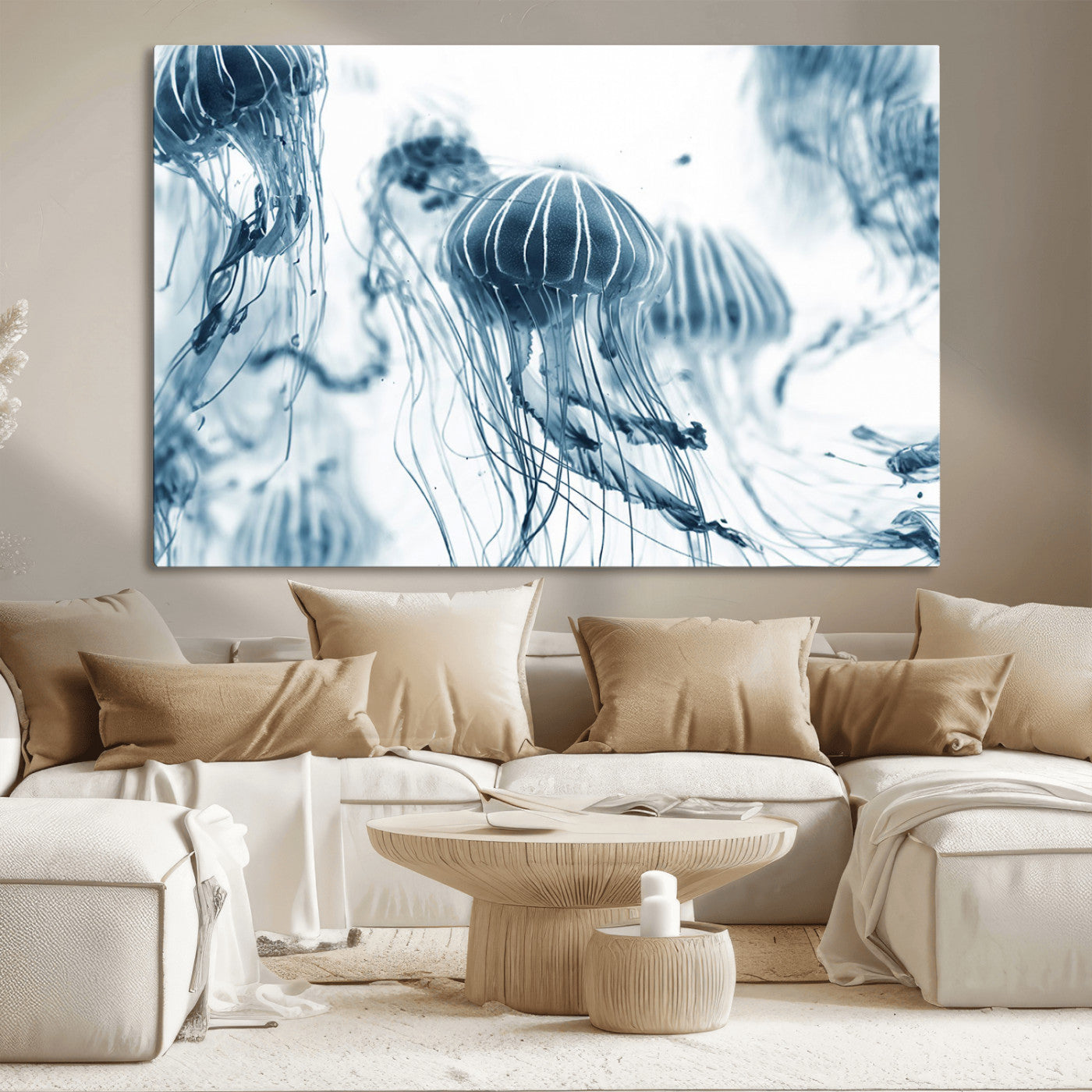 MGV-CV-36X24 - Abstract Jellyfish Canvas Print Wall Art