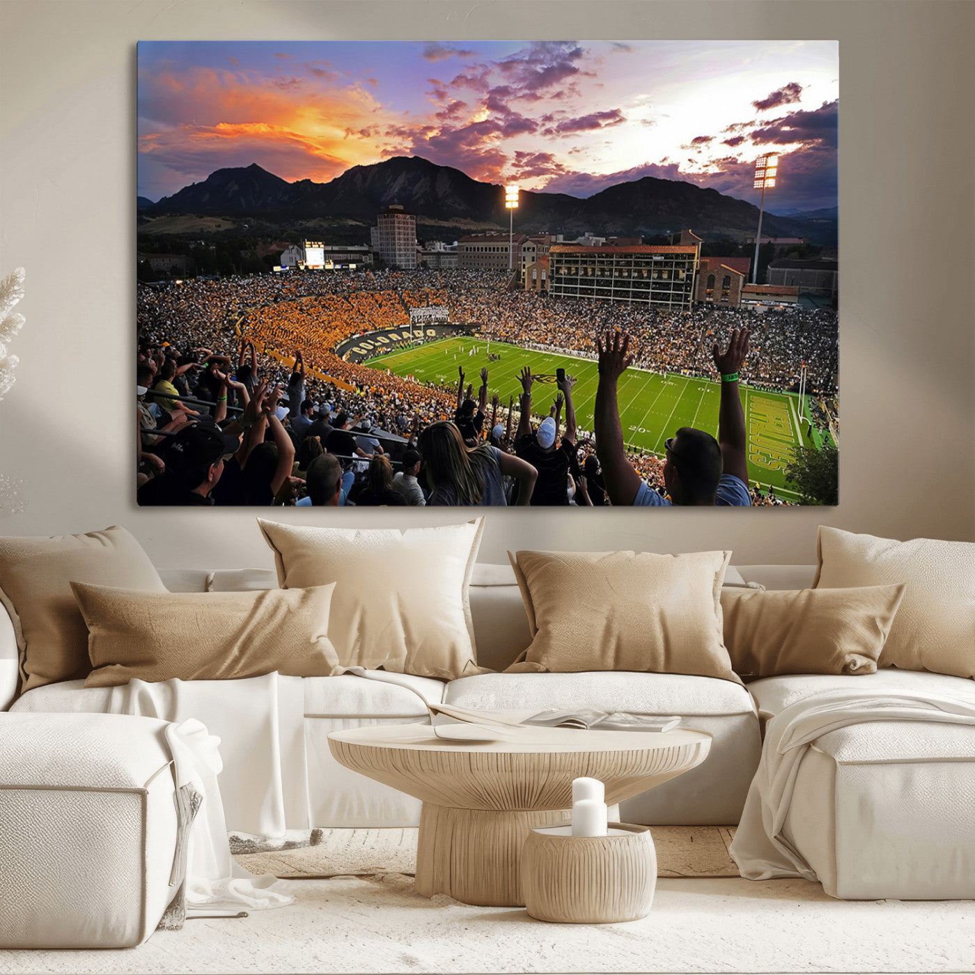 MGV-CV-36X24 - Folsom Field - University of Colorado Buffaloes Football Stadium Wall Art, Colorado Buffaloes Wall